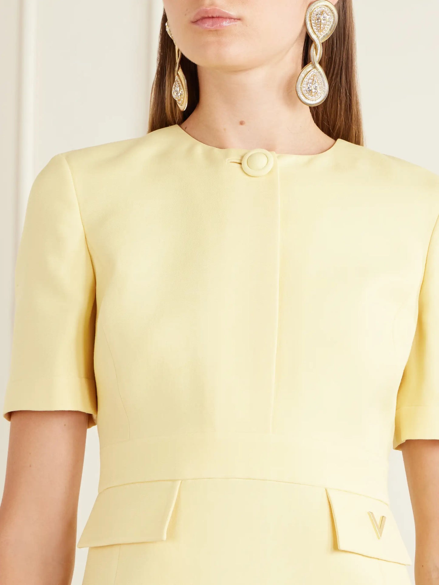 Wool And Silk-blend Crepe Mini Dress