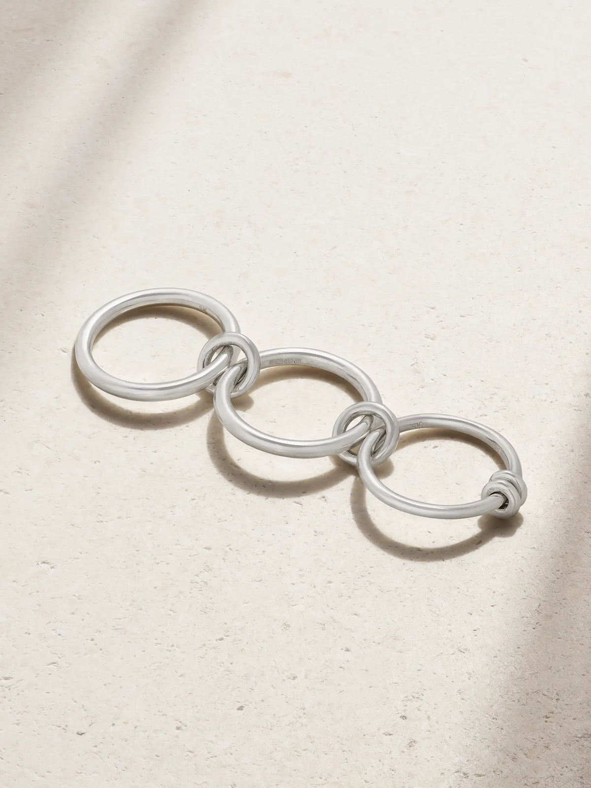 Raneth Set Of Three Sterling Silver Rings