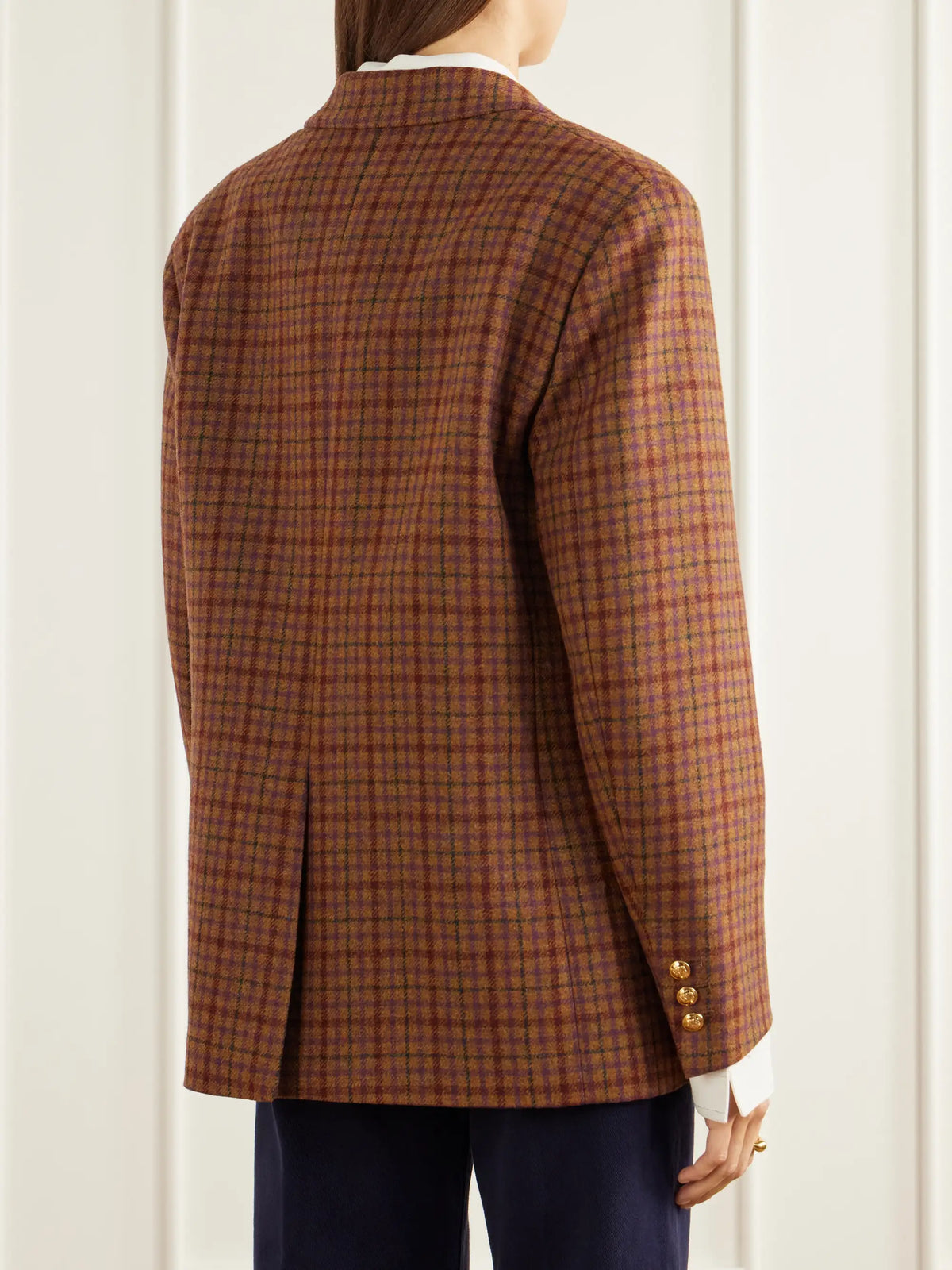 BLAZÉ Milano Nightbreak Checked Wool Blazer