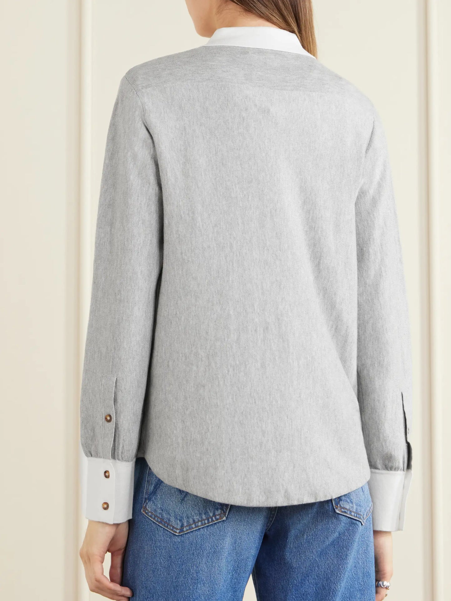 Knitted Cotton-blend Shirt