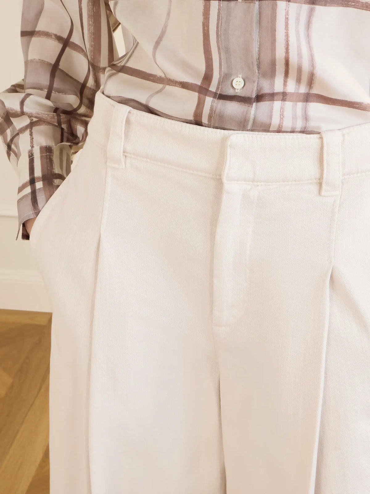 Cotton-blend Wide-leg Pants