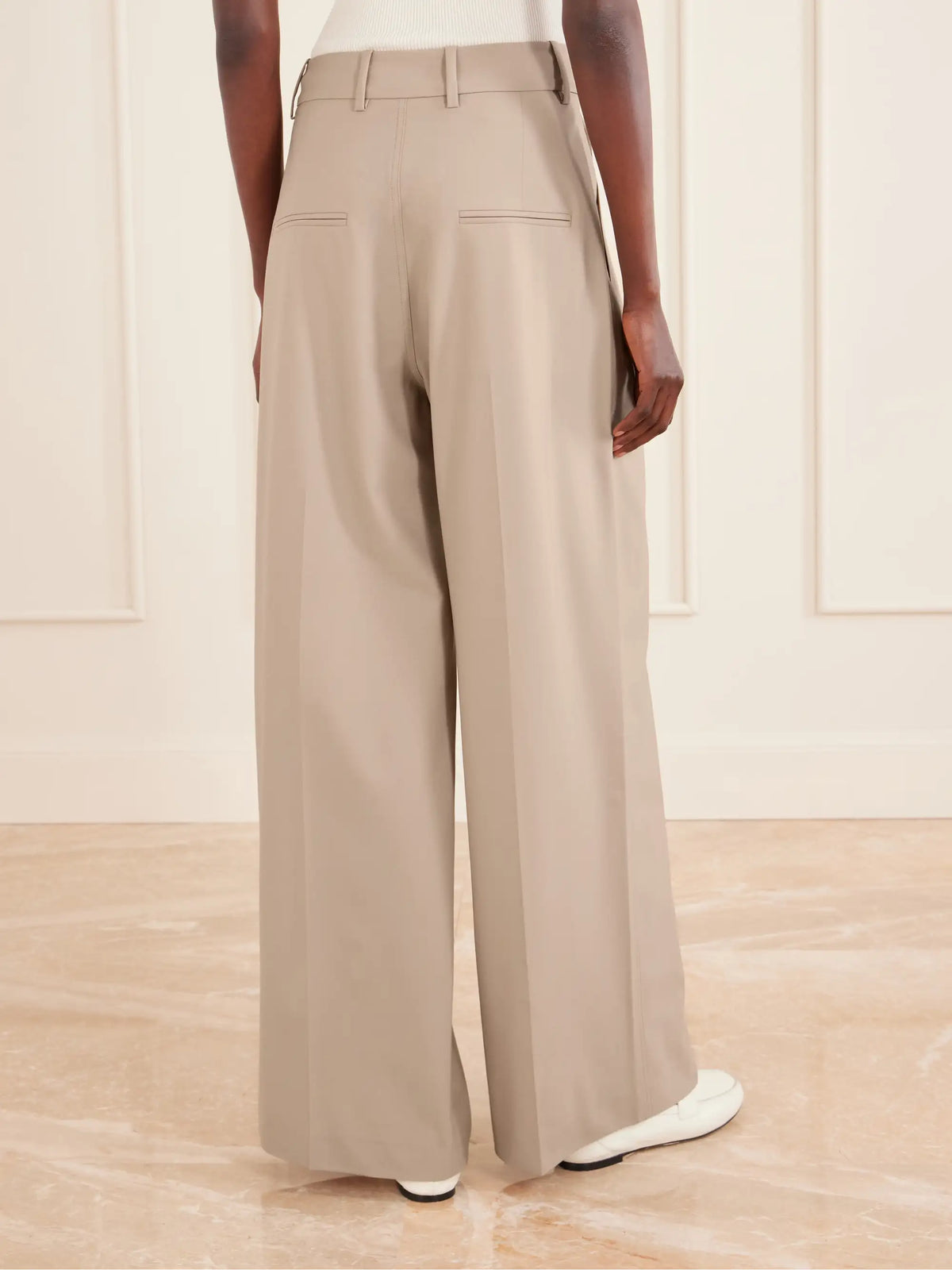 KALLMEYER Fatima Pleated Wool-blend Wide-leg Pants