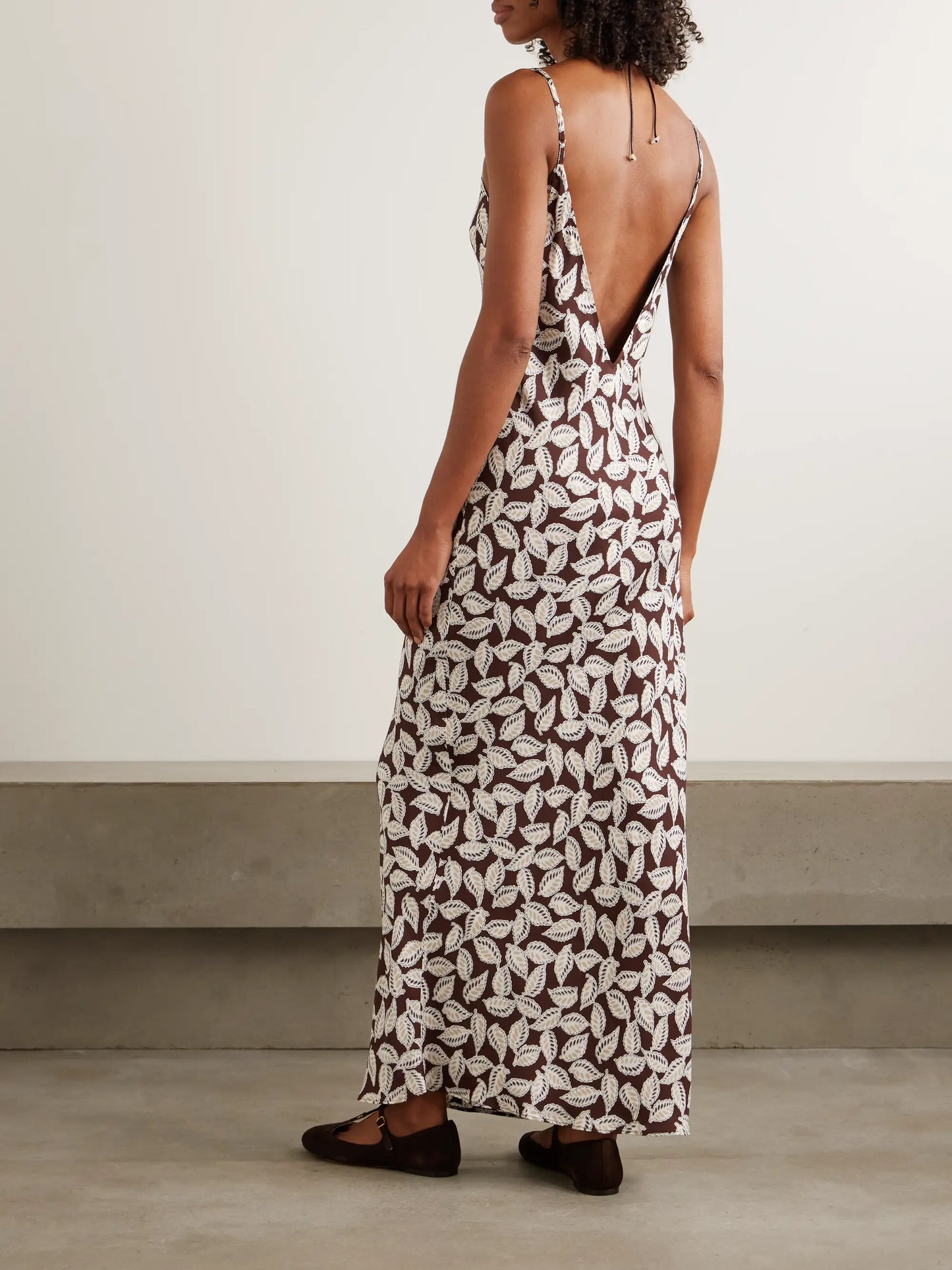 Paper Birch Printed Twill Maxi Dress