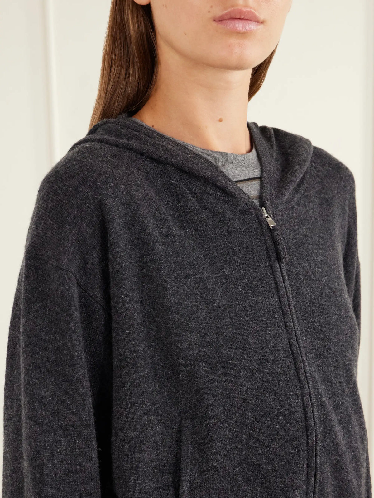 Allude Wool And Cashmere-blend Hooded Zip-up Cardigan And Tapered Pants Set