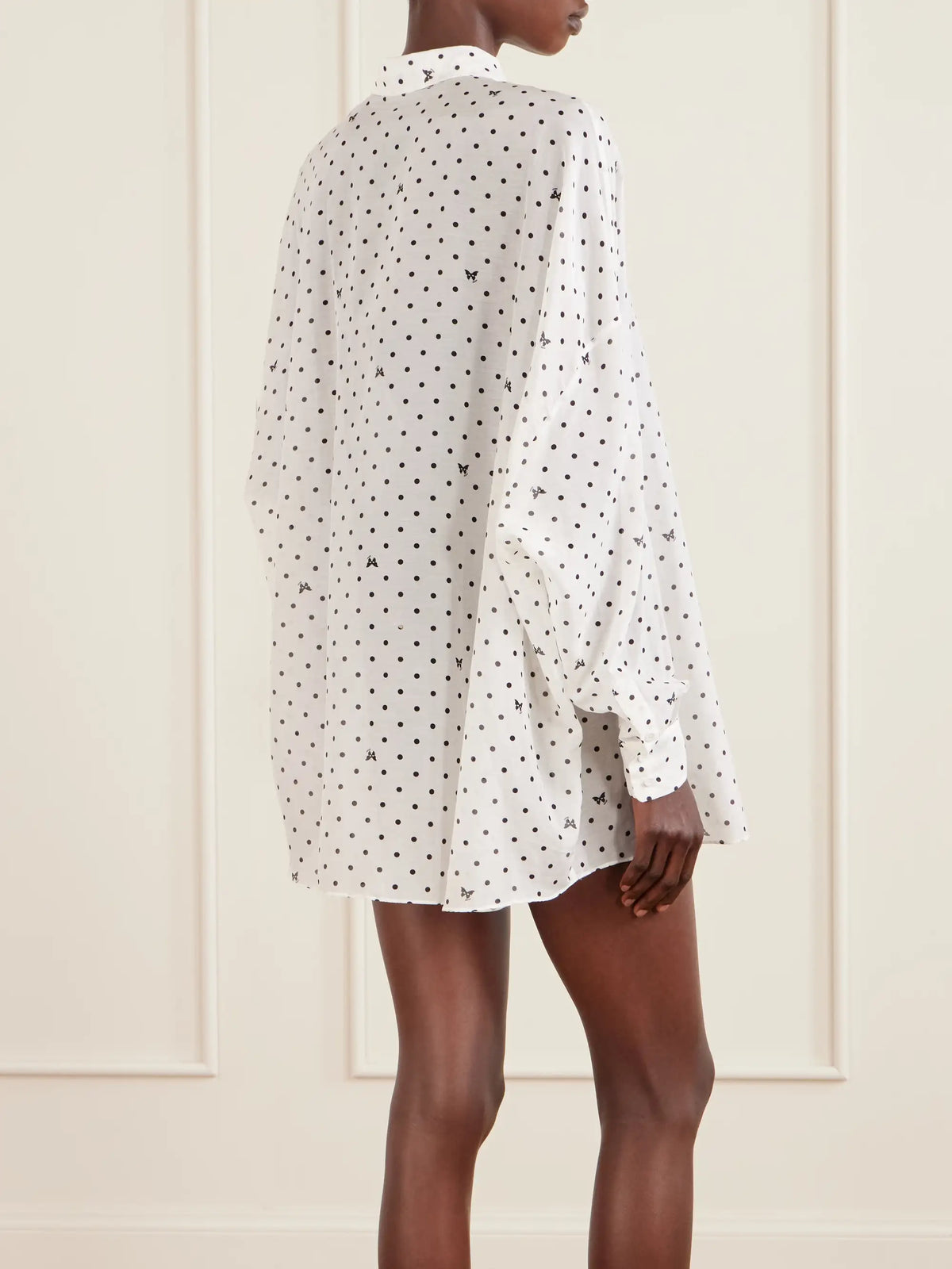 de Montparnasse Kiki Polka-dot Cotton And Silk-blend Shirt