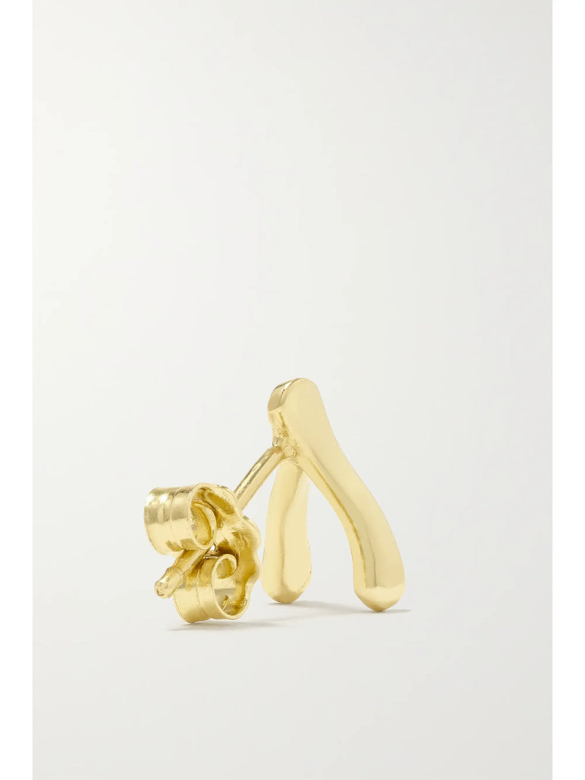 Mini Wishbone 18-karat Gold Earrings