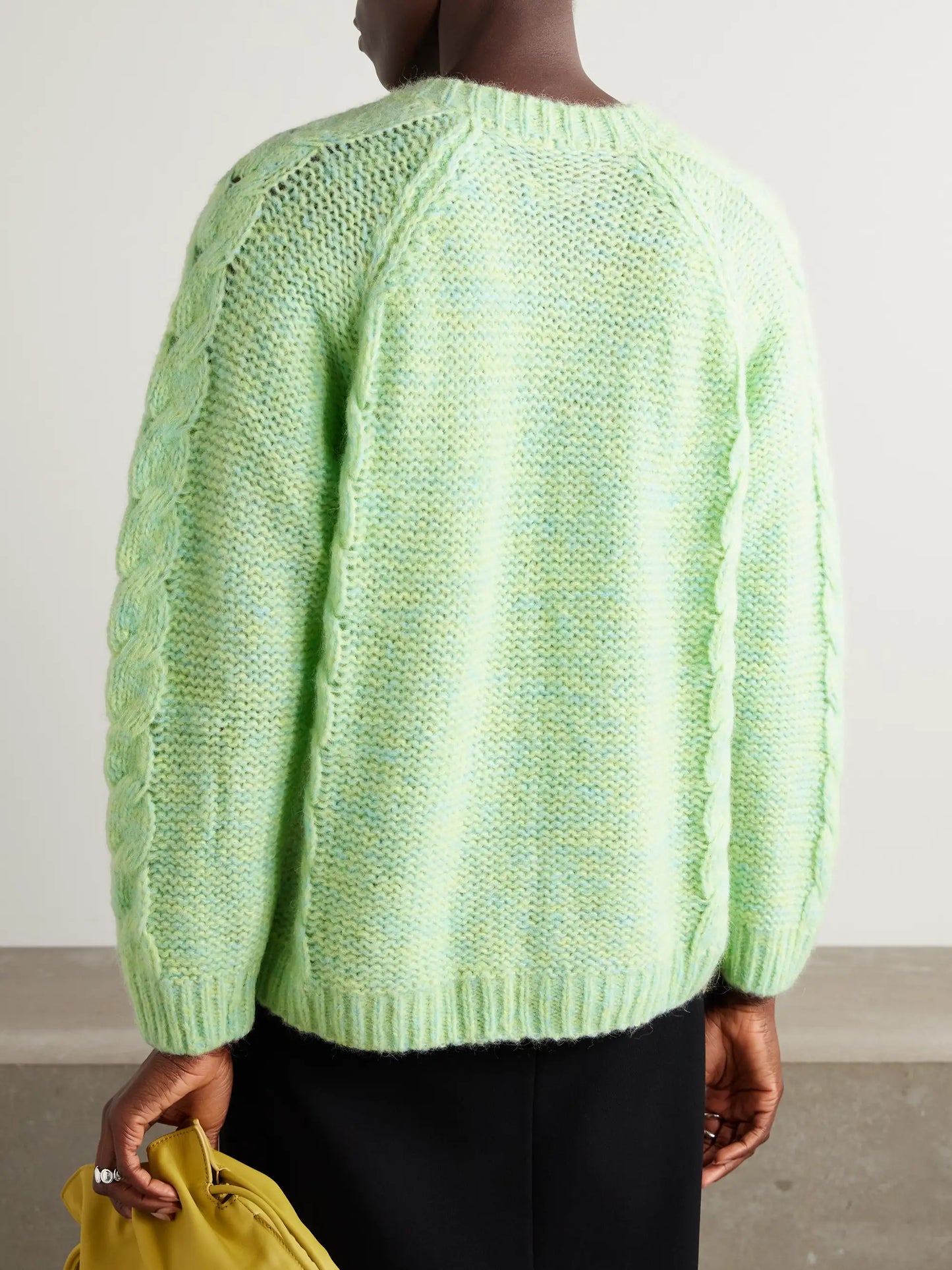 Eiderdown Cable-knit Alpaca, Mohair And Silk-blend Sweater