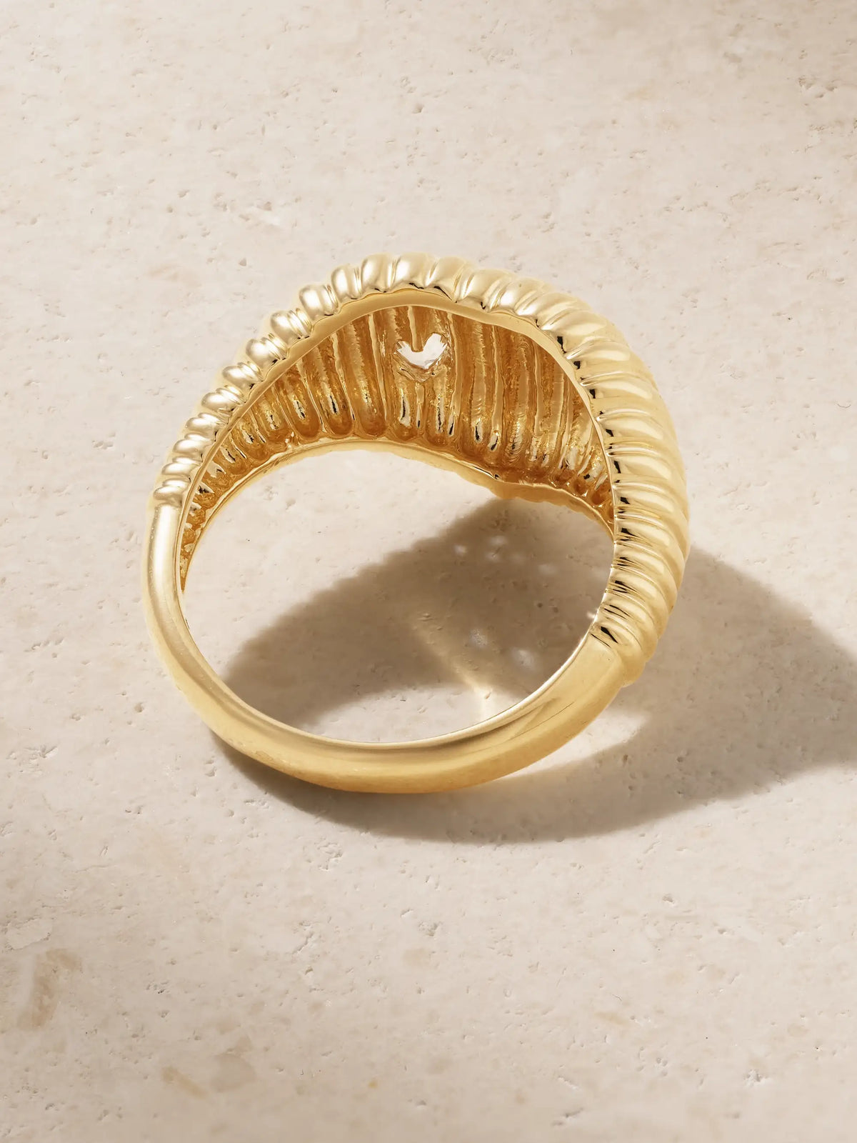 Chevaliere Berlingot 9-karat Gold Topaz Signet Ring