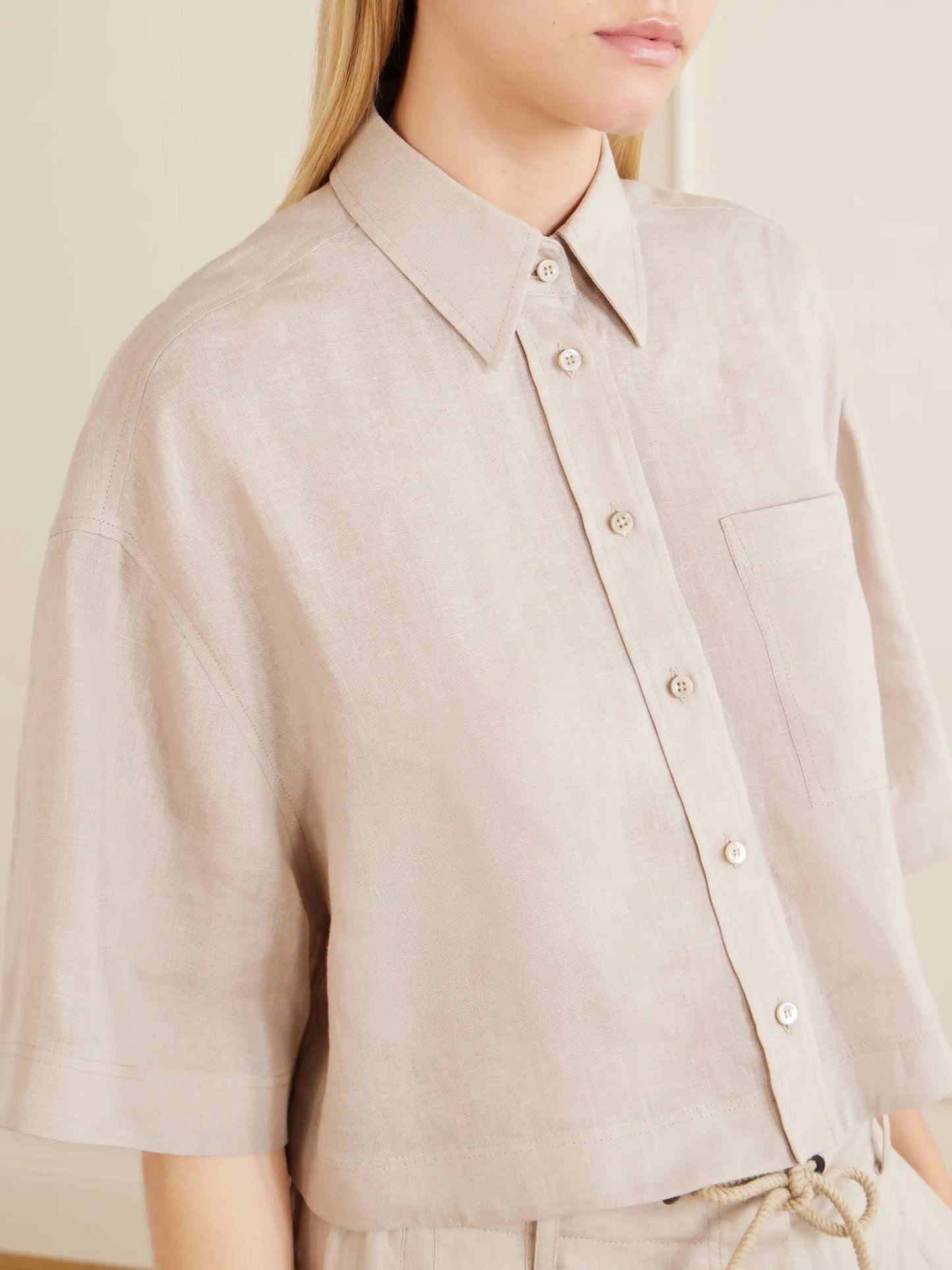 Cropped Cotton Shirt