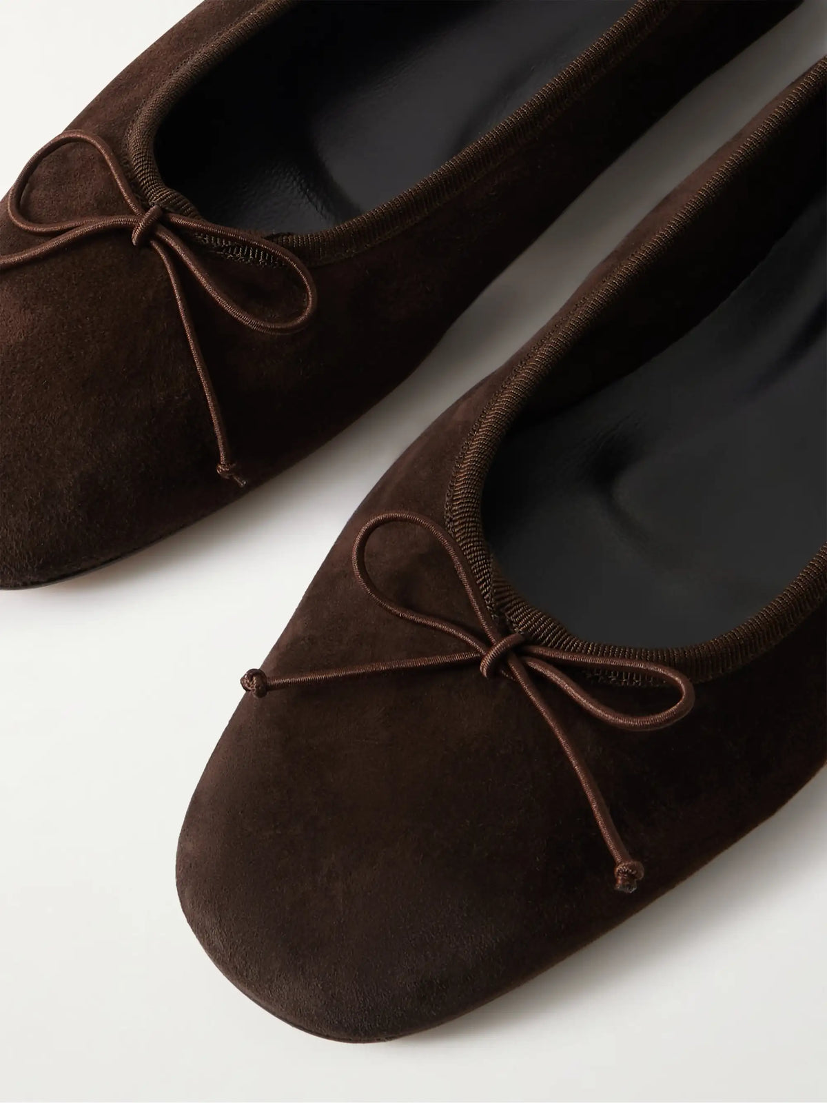 Tiby Bow-detailed Suede Ballet Flats