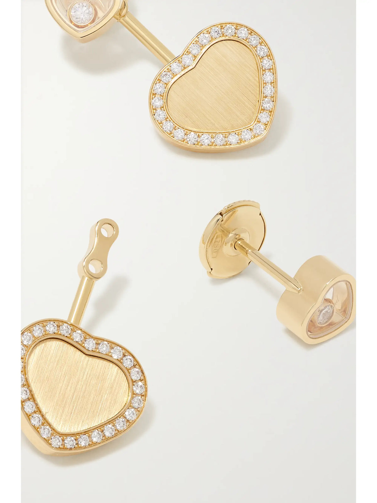 Happy Hearts 18-karat Gold Diamond Earrings