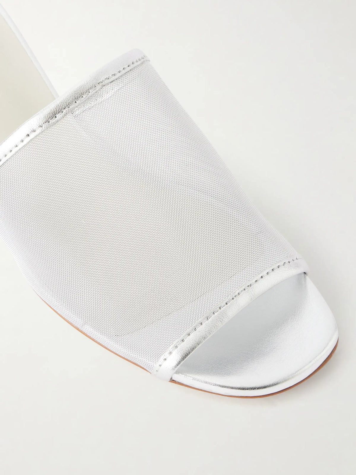 40 Sophie Leather-trimmed Mesh Sandals