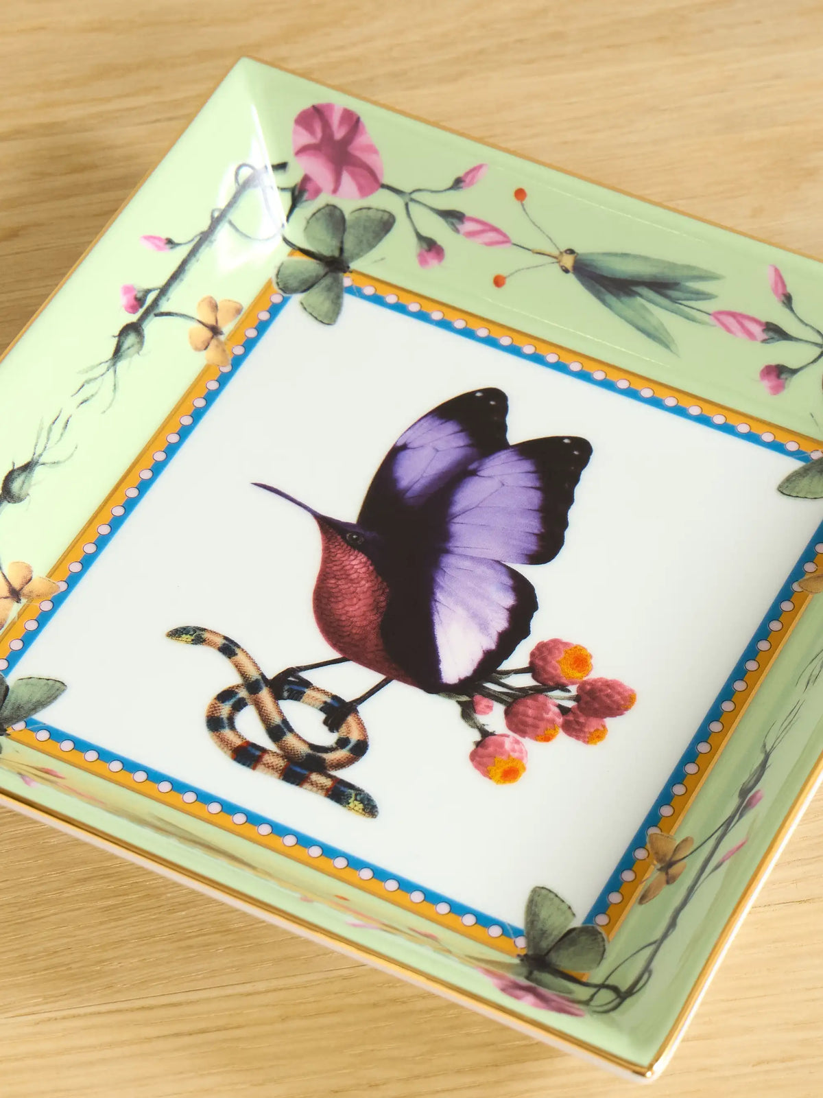 + Beto Val Gold-plated Porcelain Trinket Tray