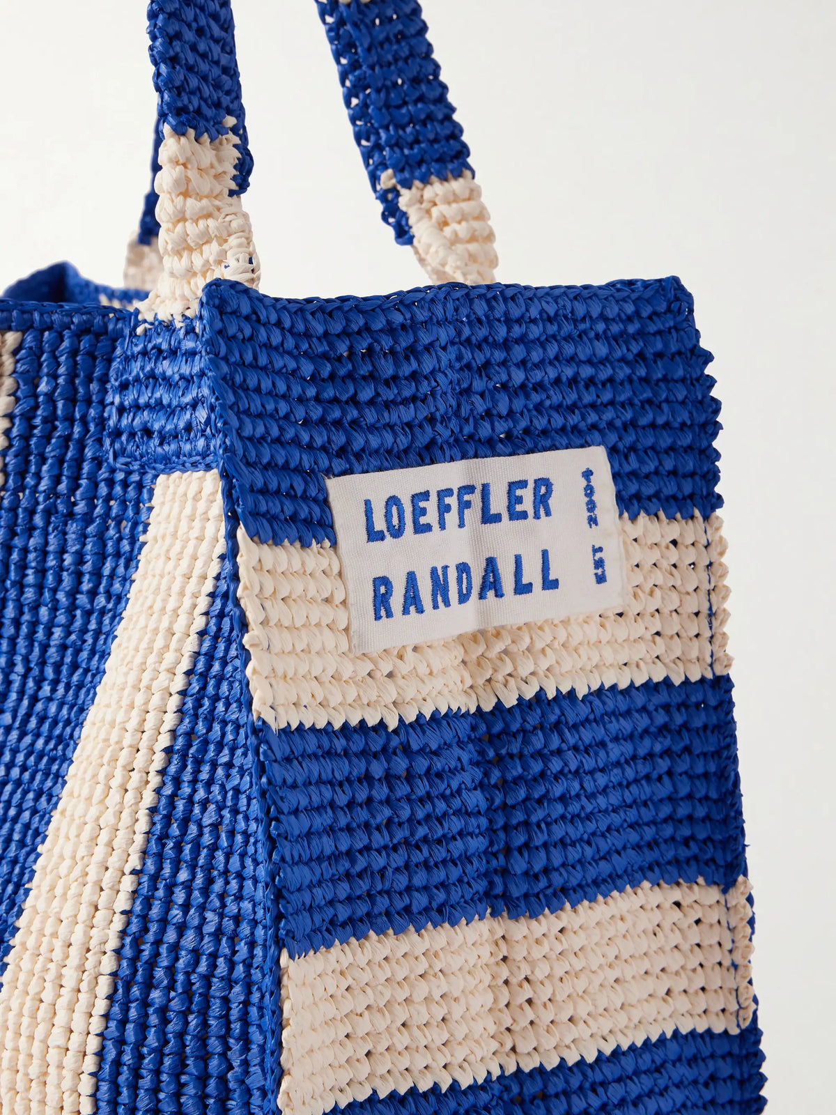Sol Striped Woven Raffia Tote