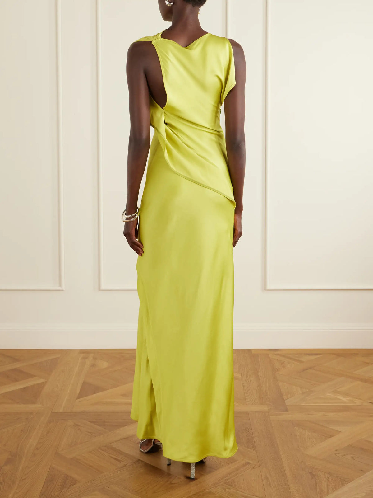 Satin Draped Gown