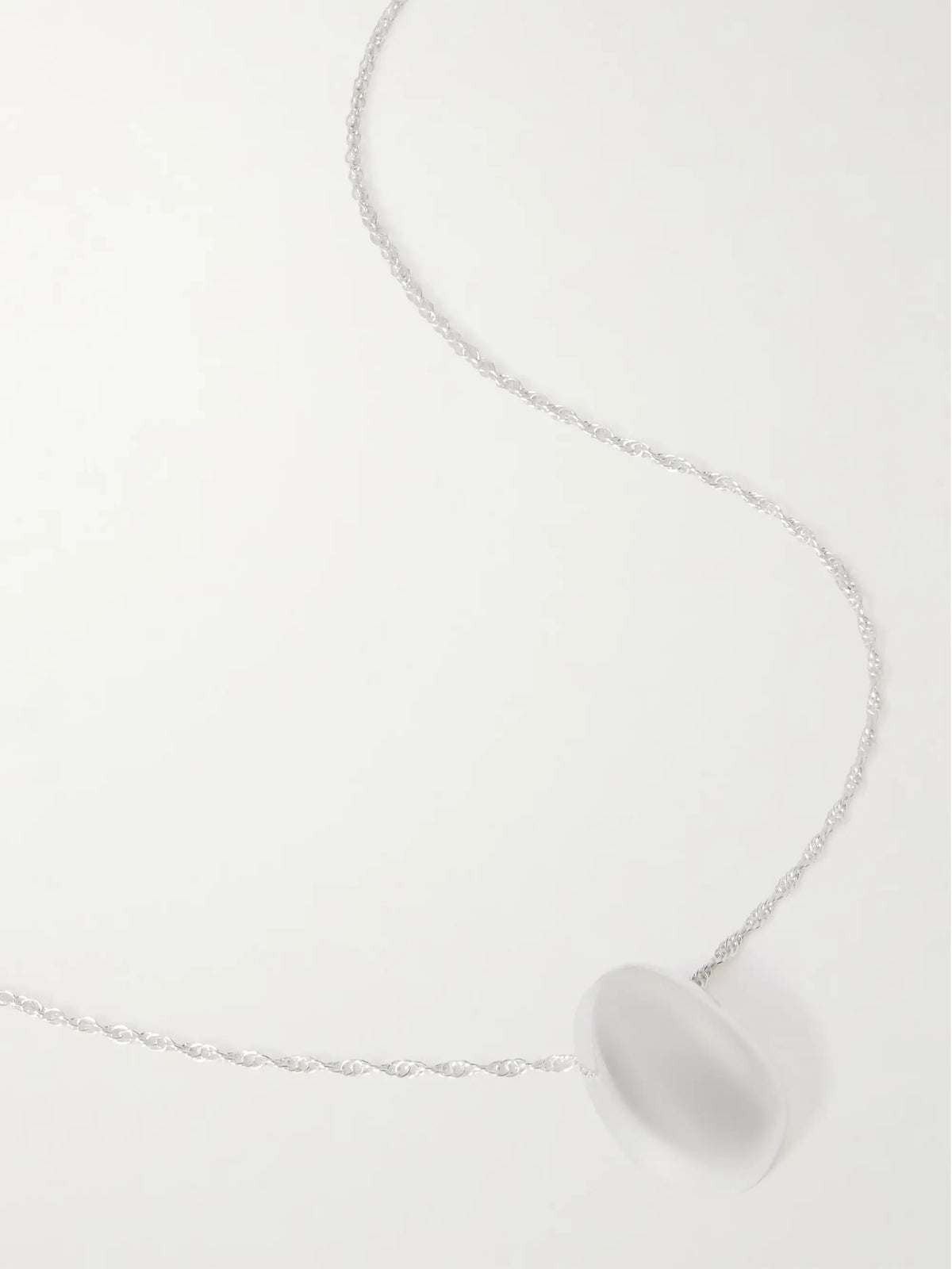 Tiny Egg Silver Necklace