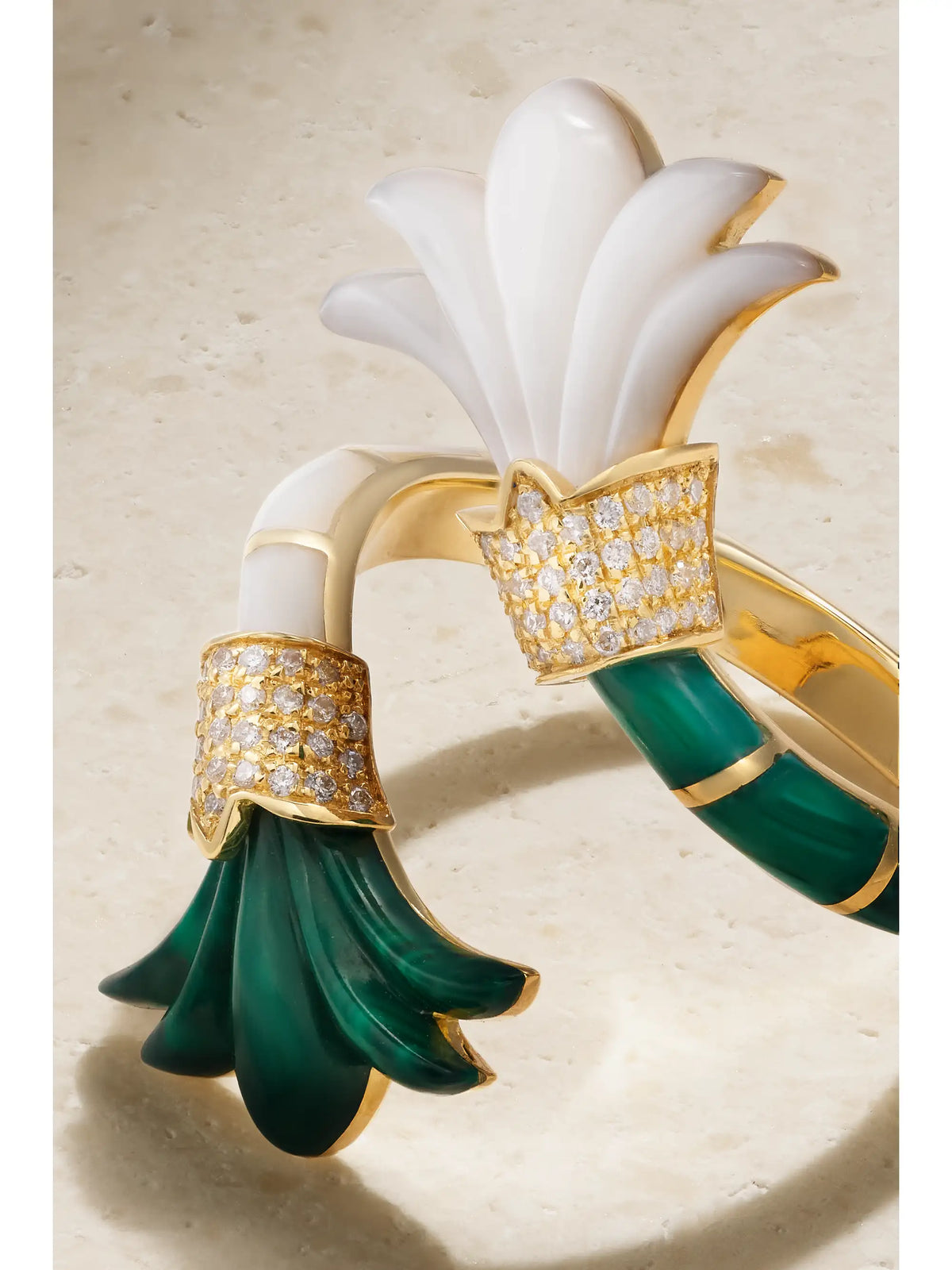 Flower Asheq Maashouq 18-karat Gold Multi-stone Ring