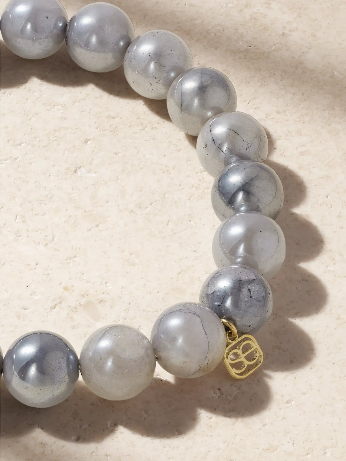 Evil Eye 14-karat Gold, Moonstone And Diamond Bracelet