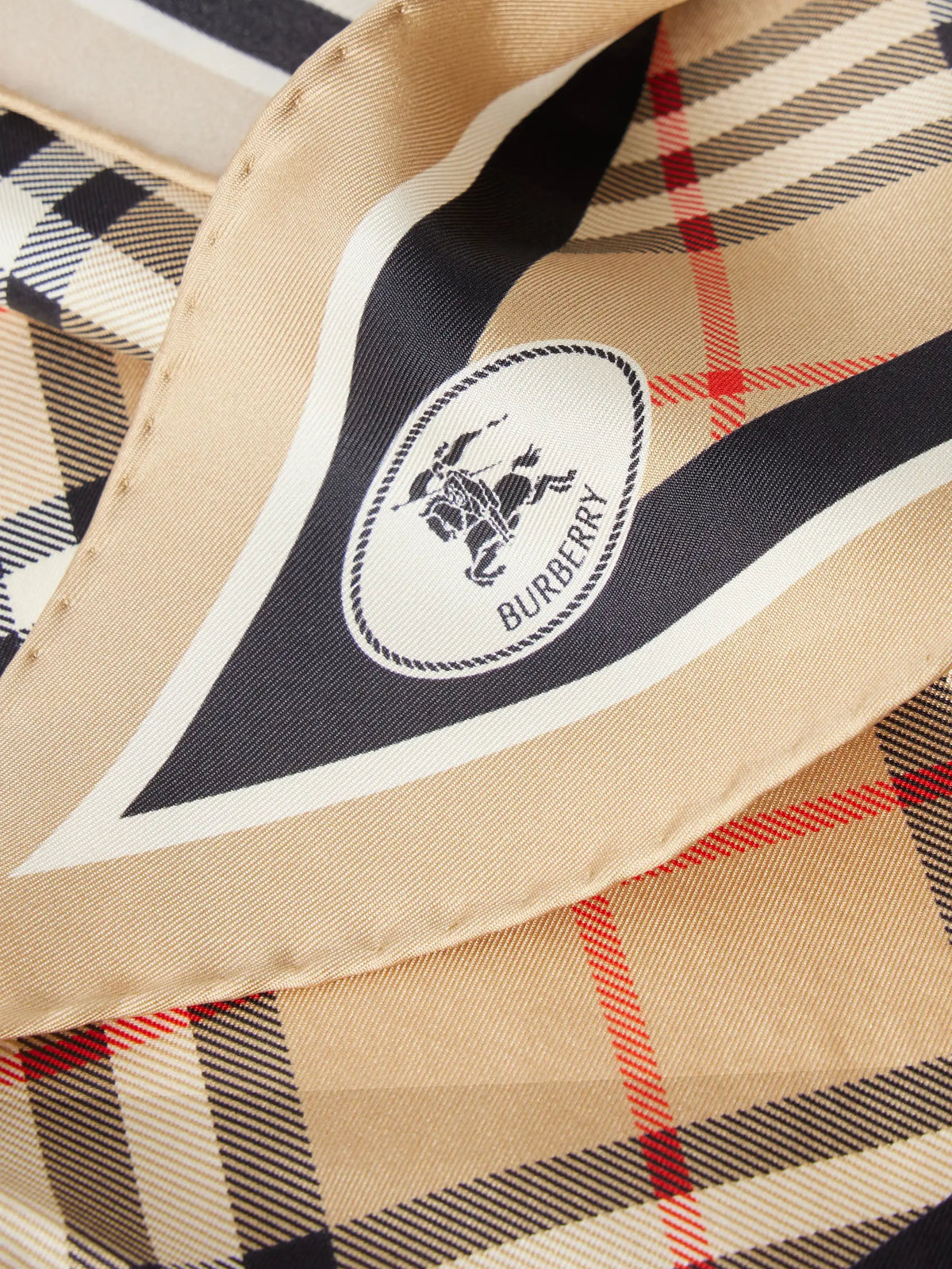 Checked Silk-twill Scarf