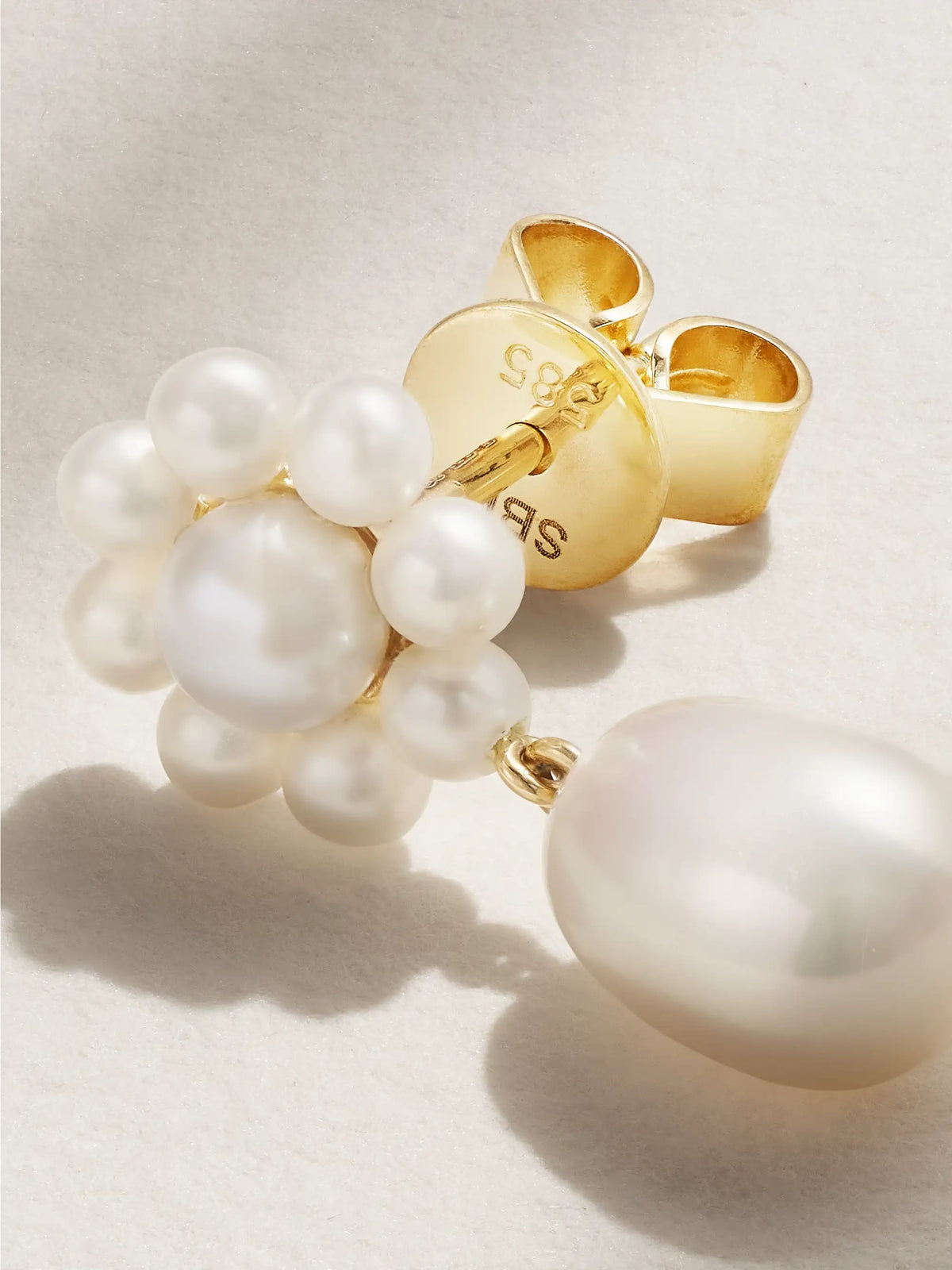 Chambre De Fleur 14-karat Gold Pearl Single Earring