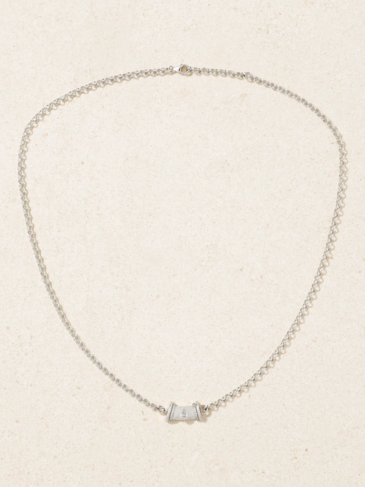 Warrior Princess 18-karat White Gold Diamond Necklace