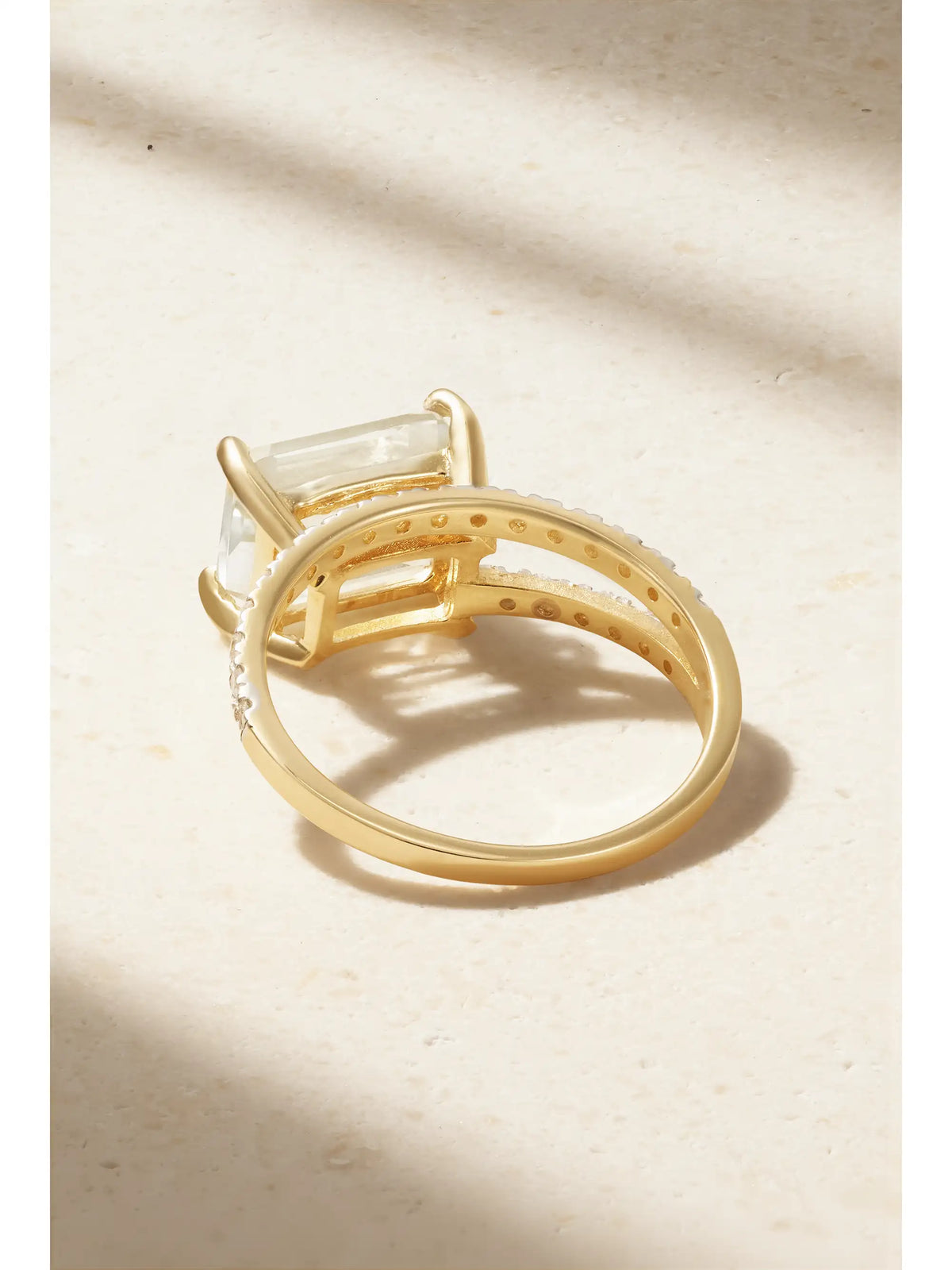 Point Of Focus 14-karat Gold, Amethyst And Diamond Ring