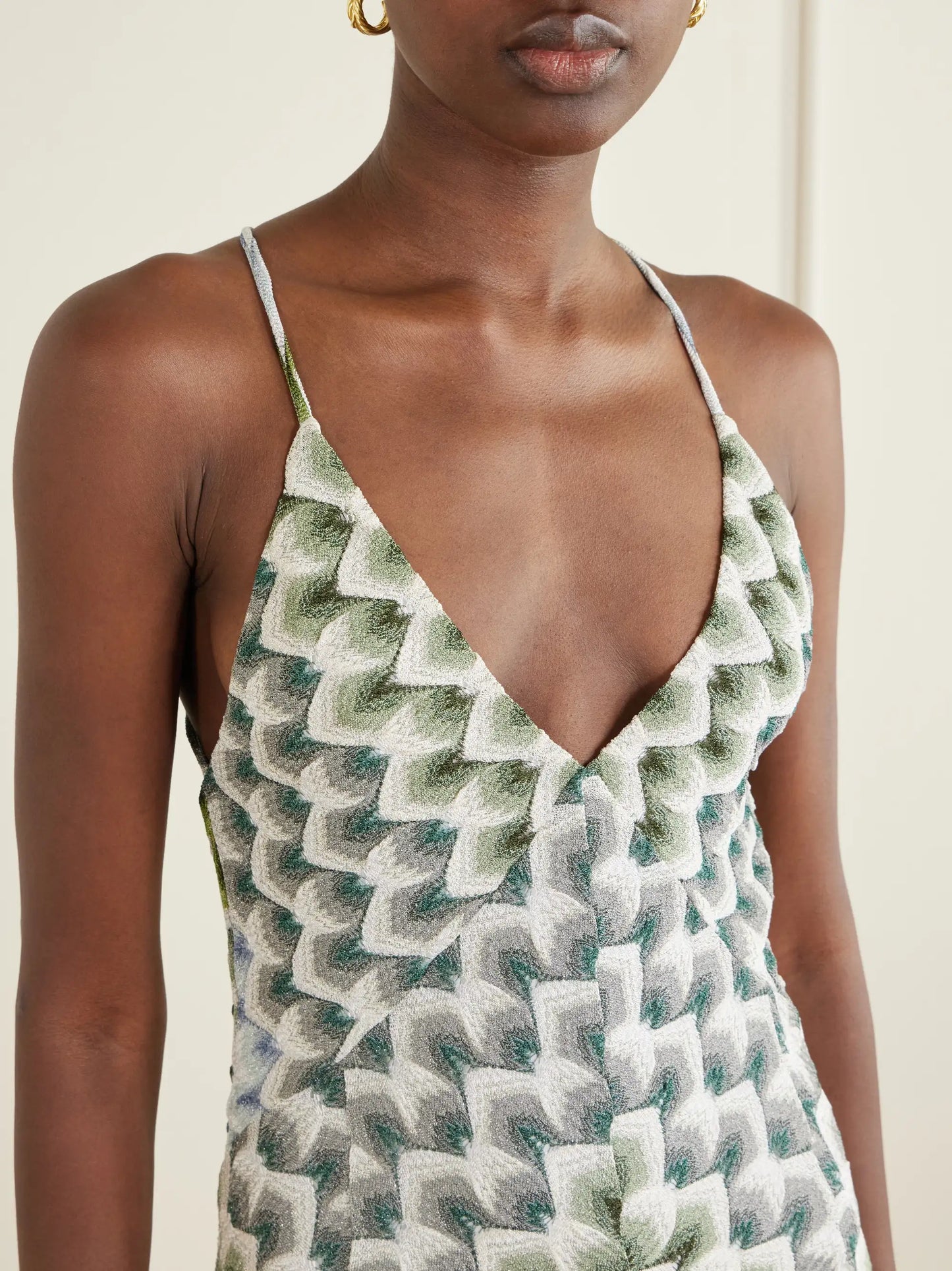 Paneled Crochet-knit Maxi Dress