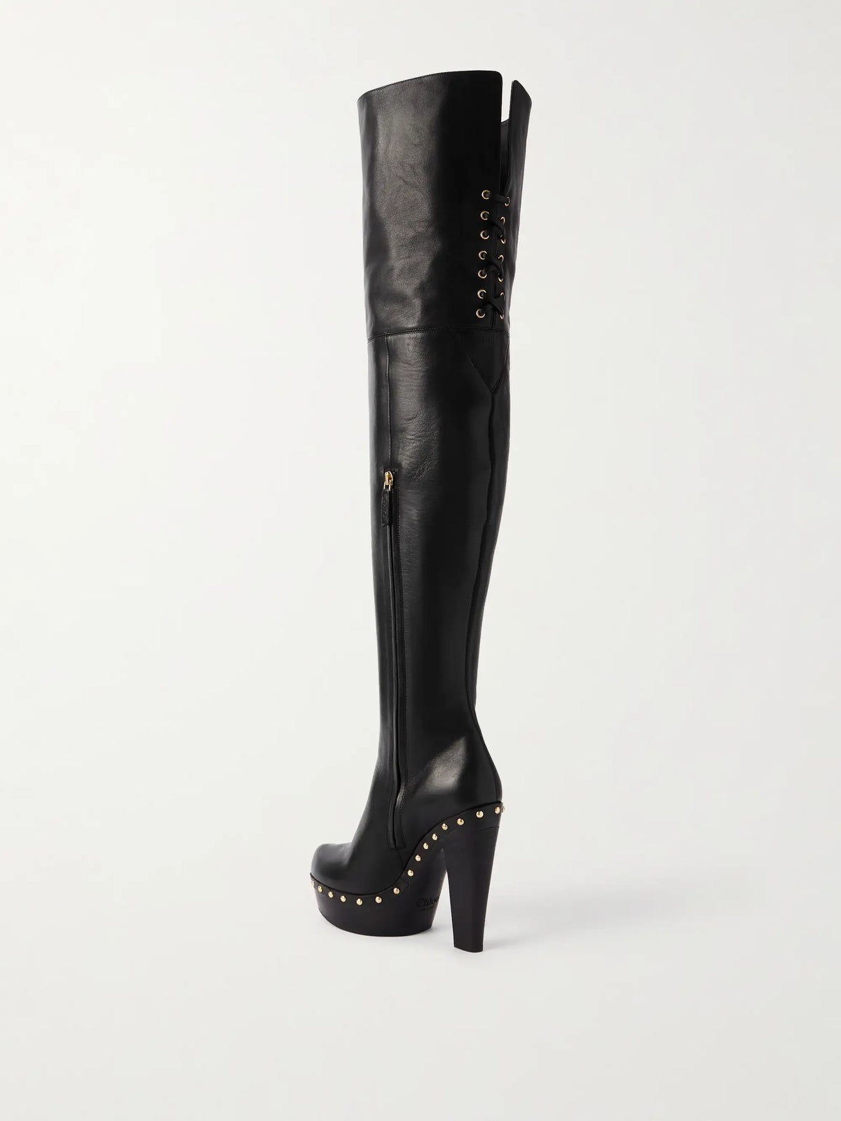 Studded Leather Over-the-knee Boots