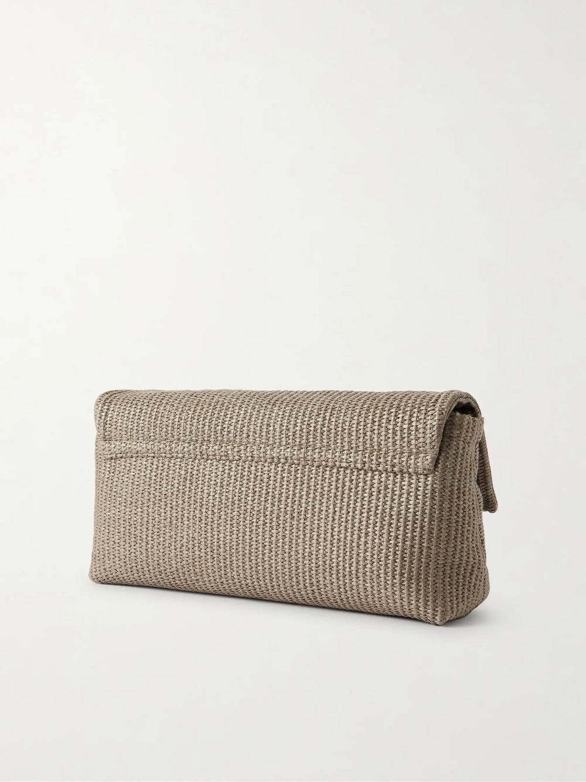 Puffy Raffia Clutch