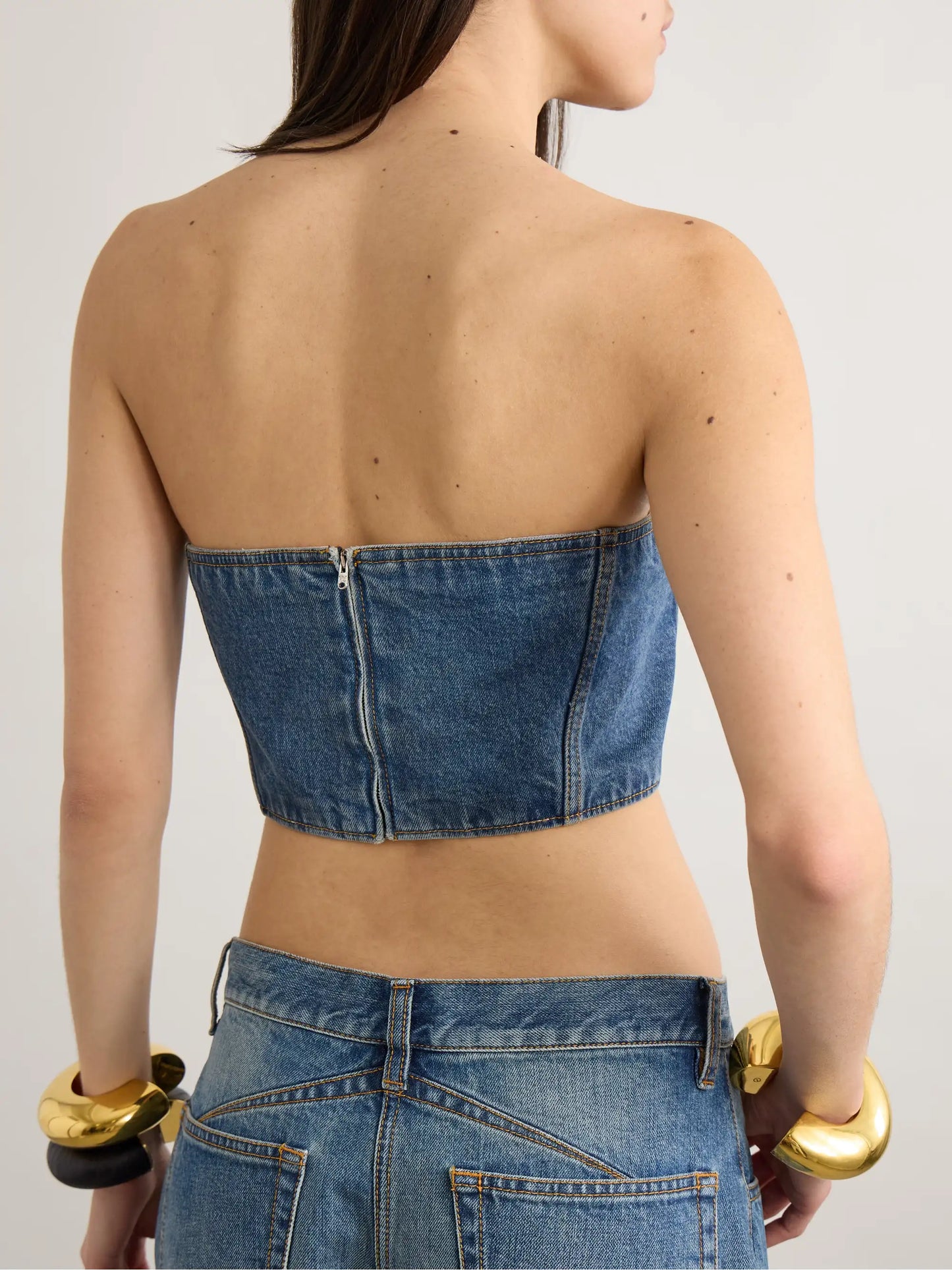 Denim Bustier Top