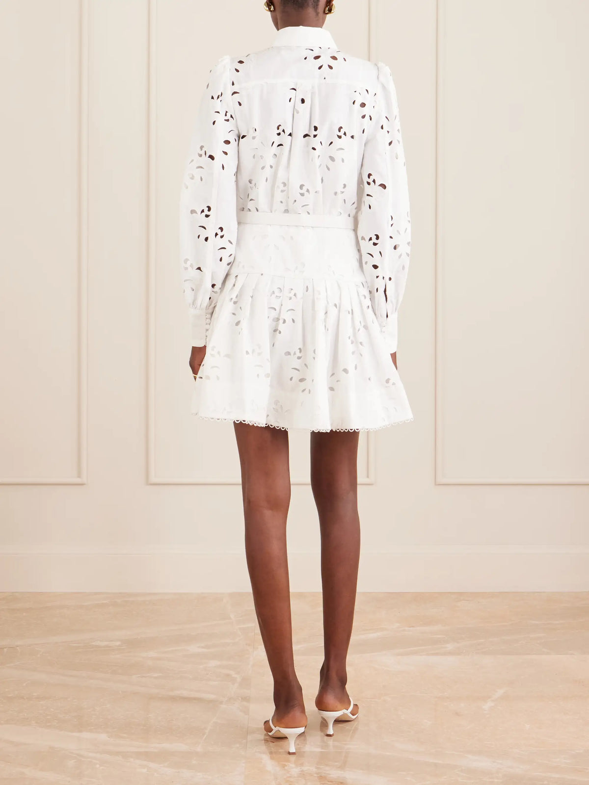 Rebecca Vallance Artesan Beltedbroderie Anglaise Poplin Mini Dress