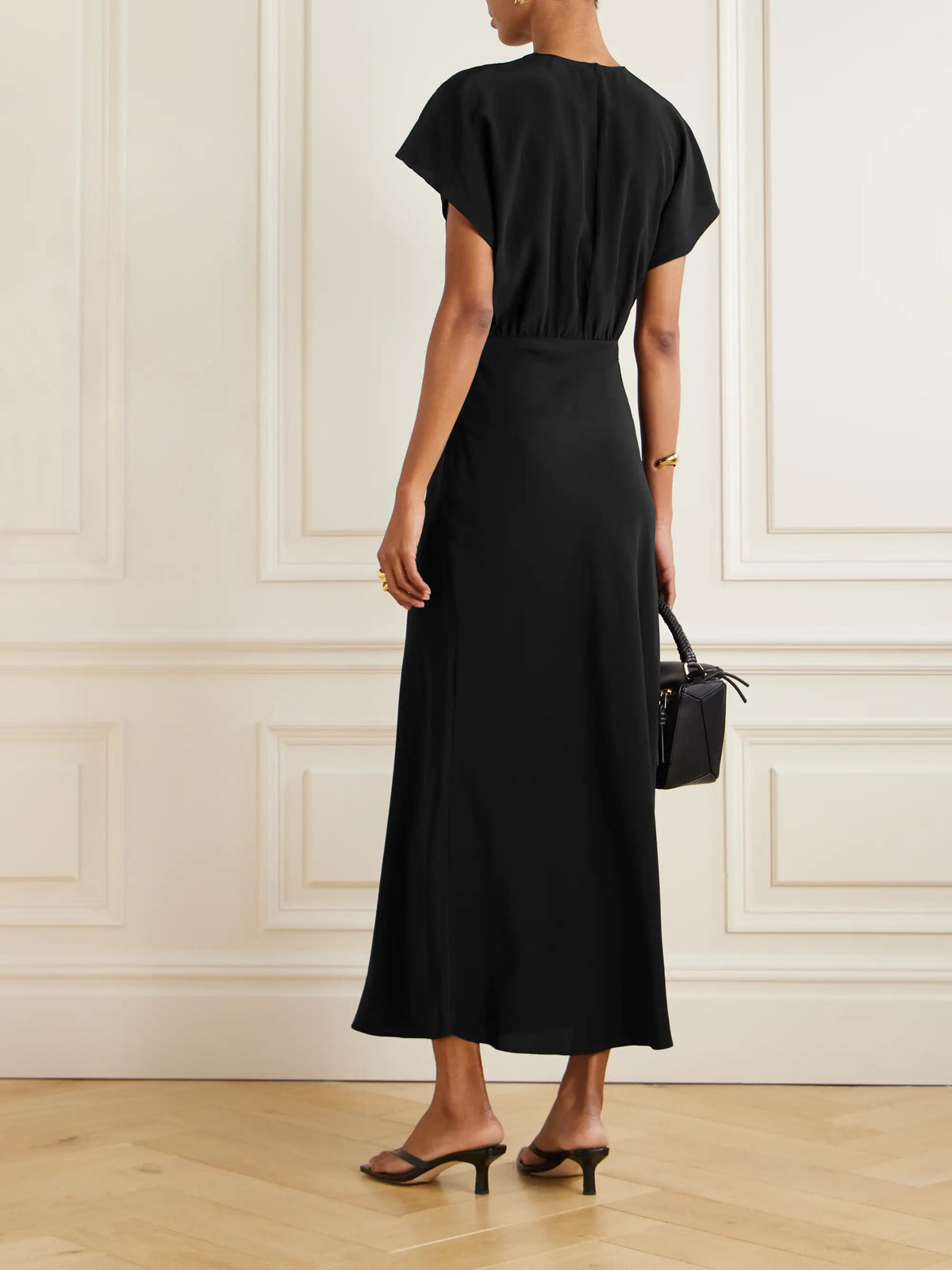 Matteau Gathered Silk Crepe De Chine Maxi Dress