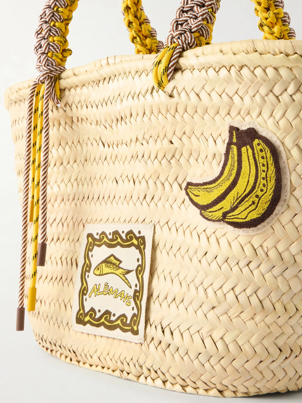 Mona Logo-appliquéd Woven Raffia-effect Bucket Bag