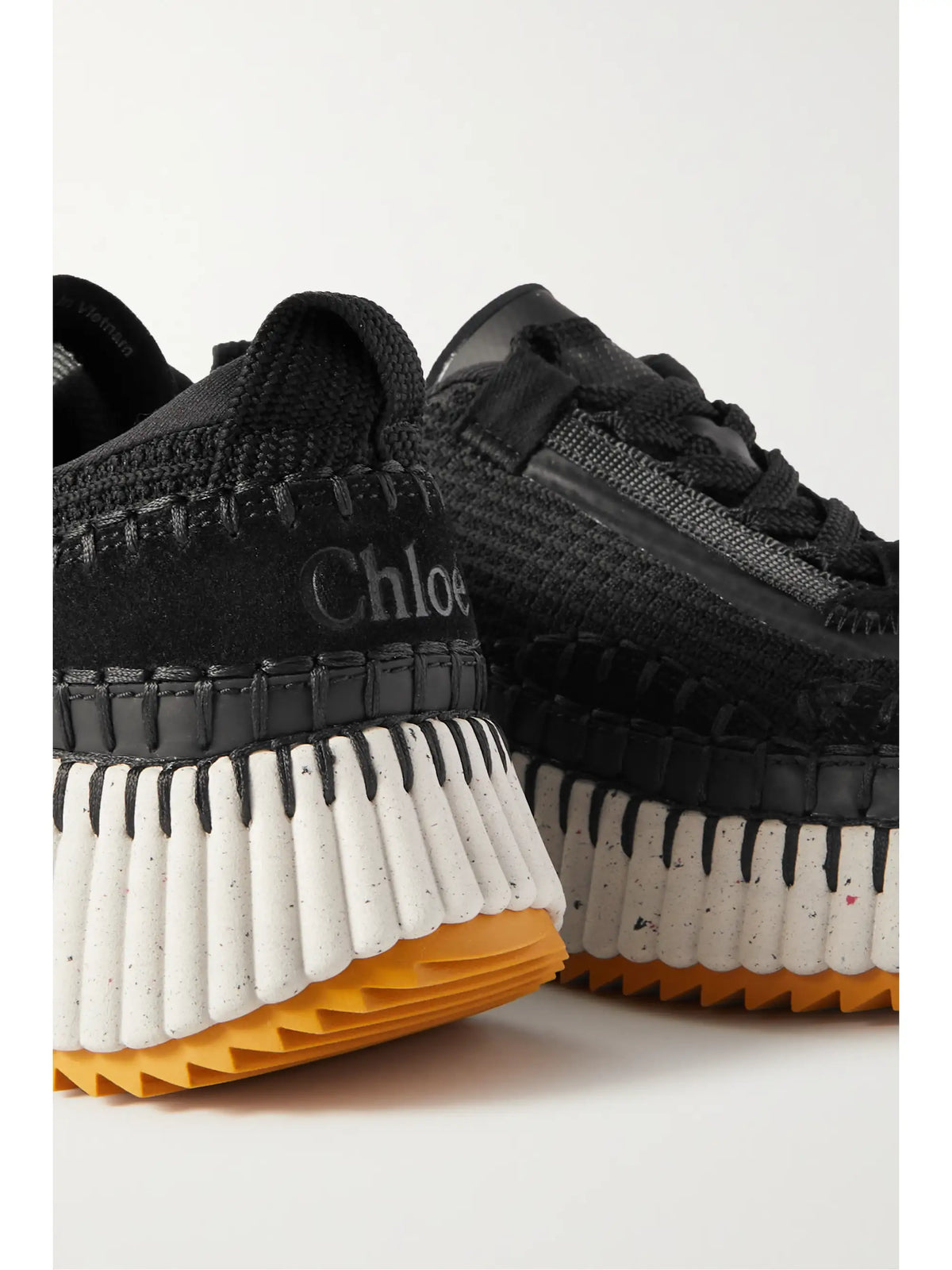 Nama Embroidered Suede And Recycled-mesh Sneakers
