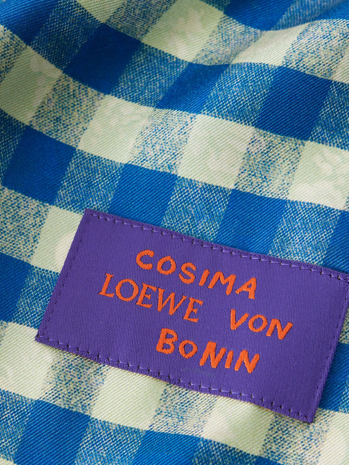 LOEWE Checked And Floral-print Silk Scarf