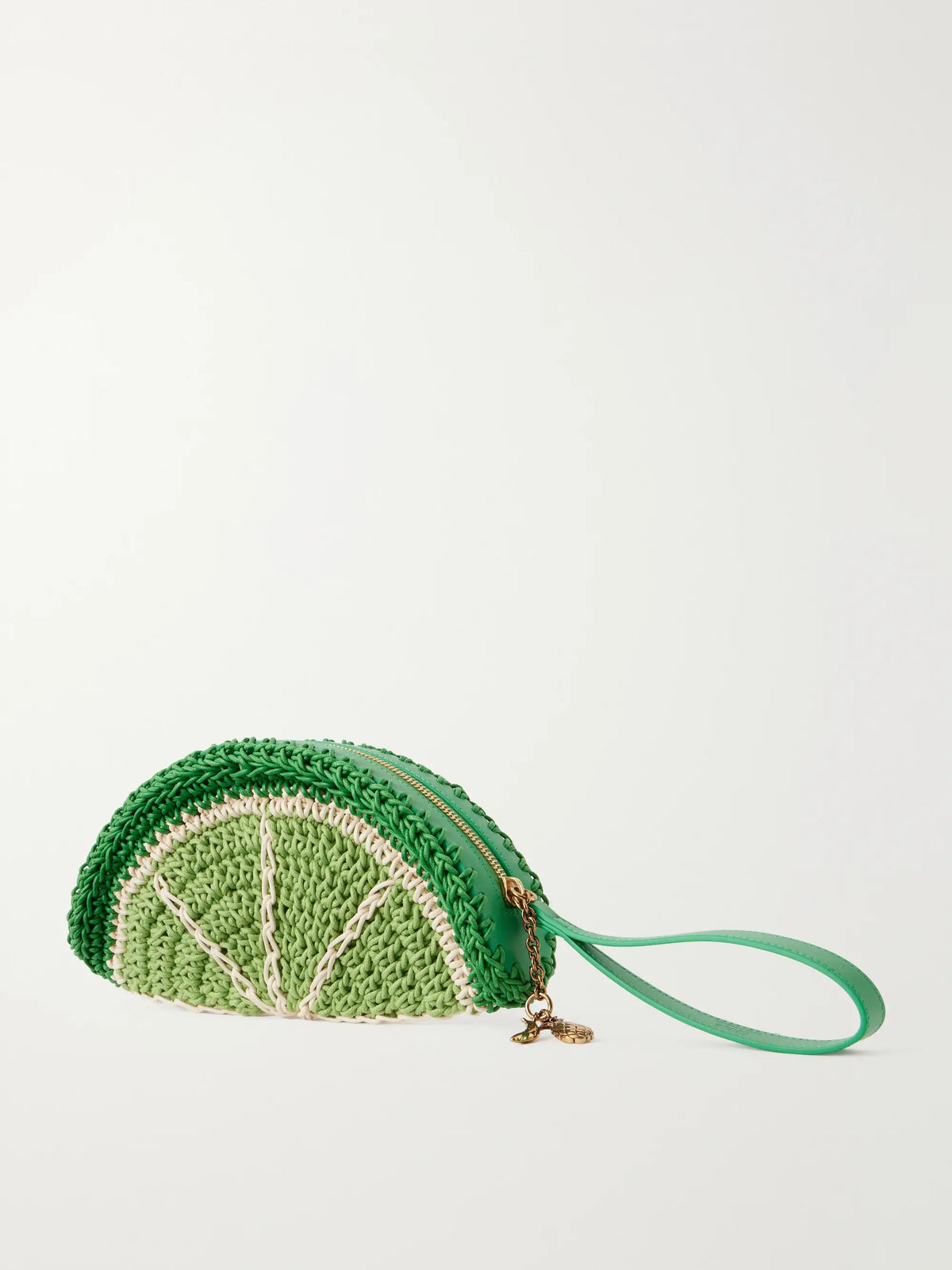 Chloé Tropicus Leather-trimmed Woven Cotton Clutch