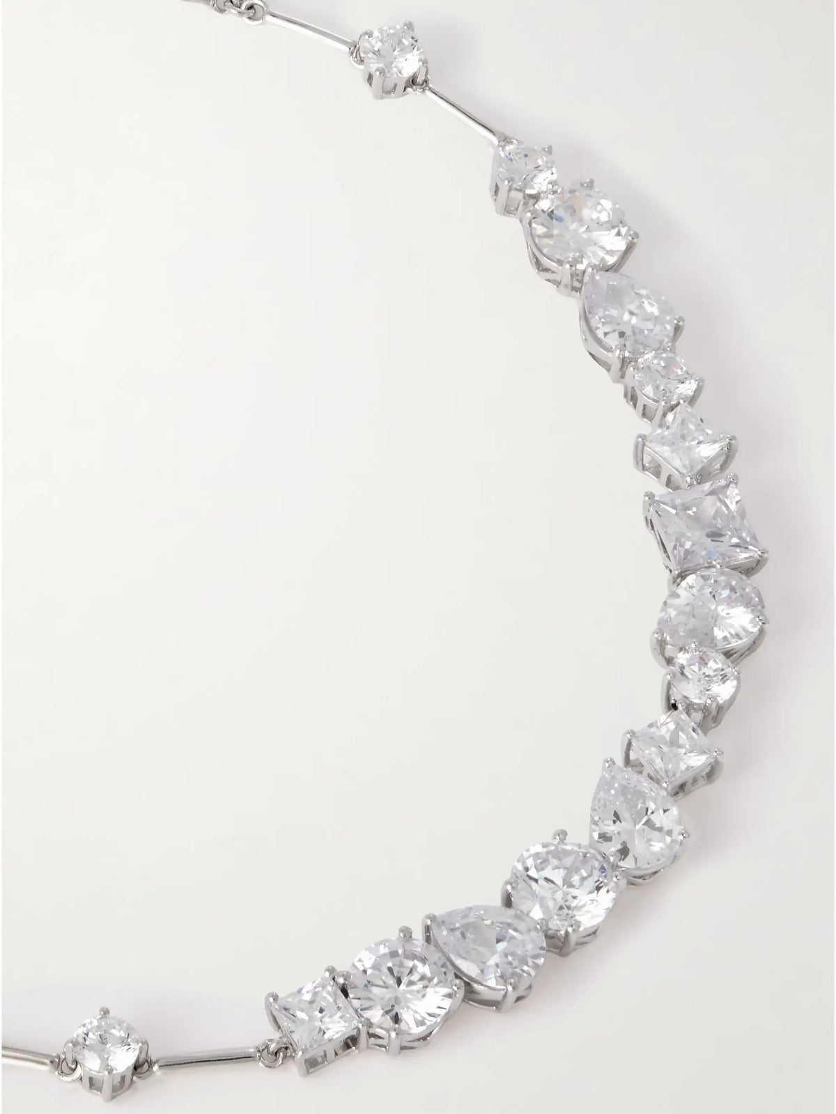 Rhodium-plated Cubic Zirconia Necklace