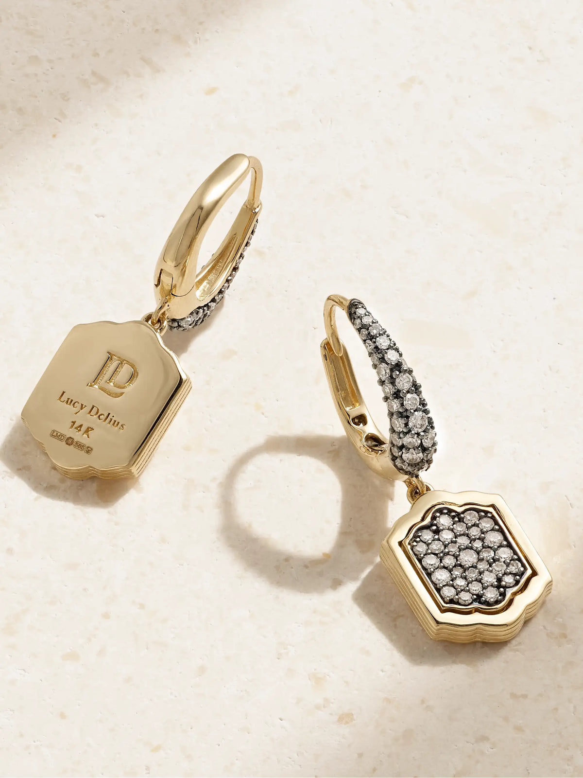 Athena's Mirror Rhodium-plated 14-karat Recycled Gold Diamond Earrings