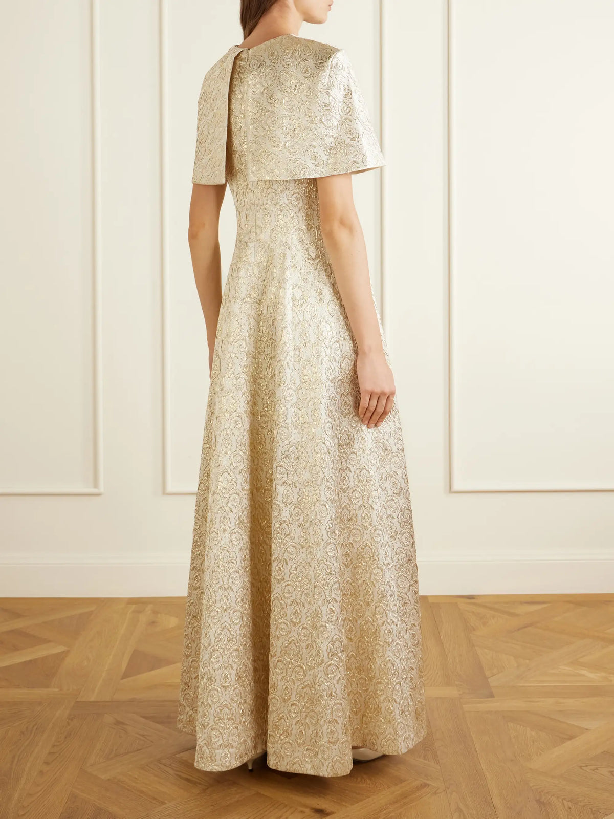 Lucretia Metallic Jacquard Gown