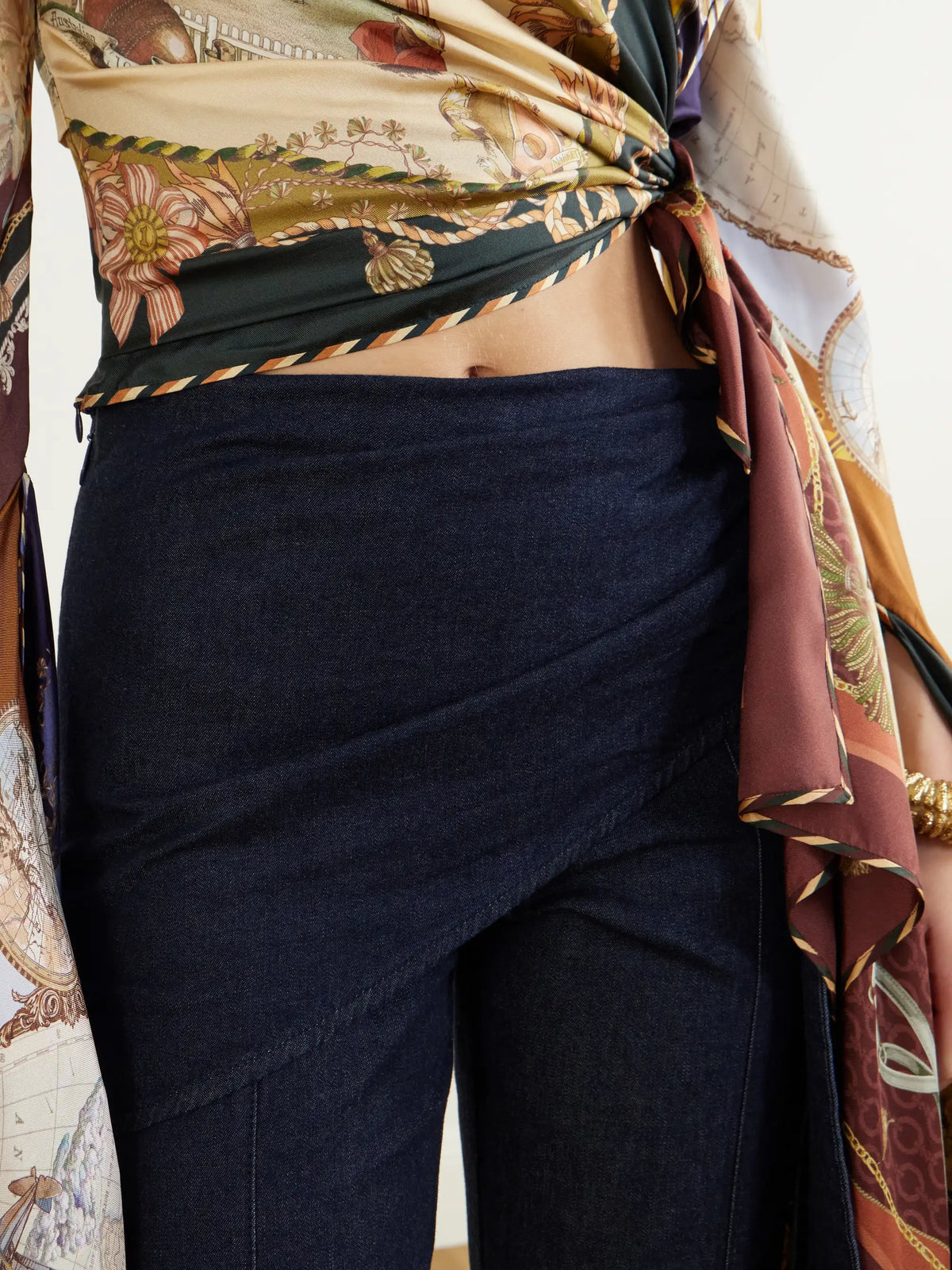 Zimmermann Valiant Draped Flared Jeans
