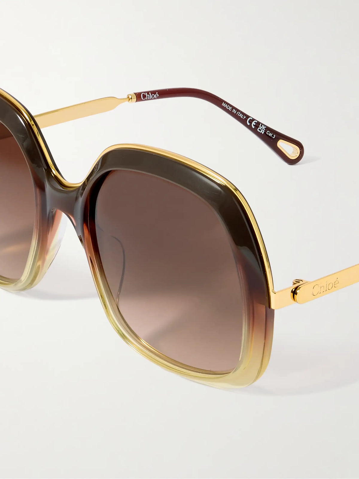Aly Square-frame Acetate And Gold-tone Sunglasses
