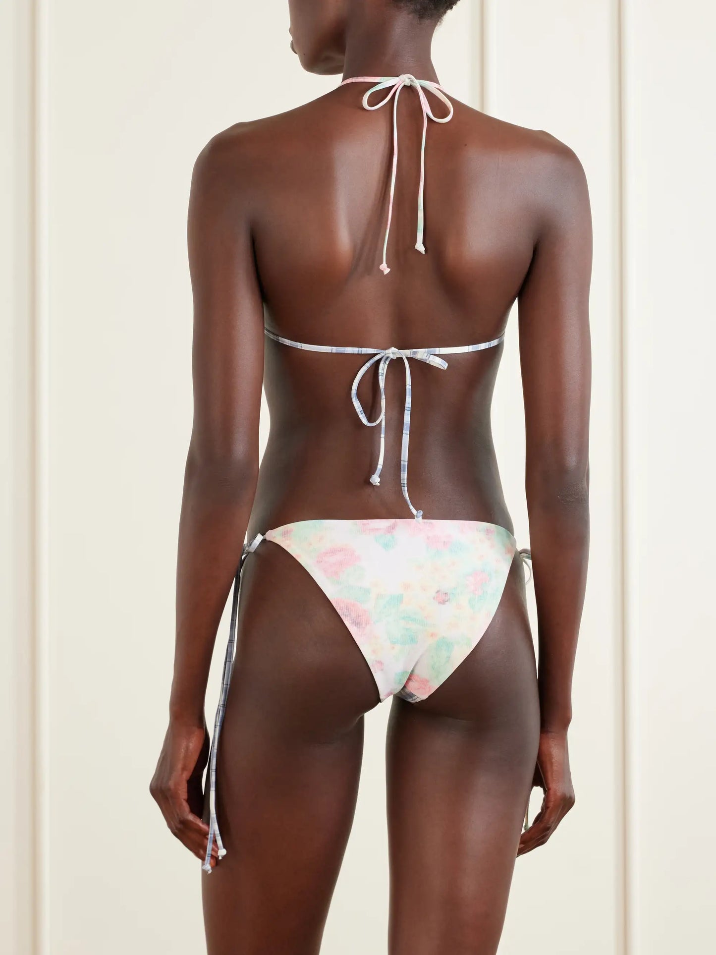 Eini Floral-printed And Checked Bikini