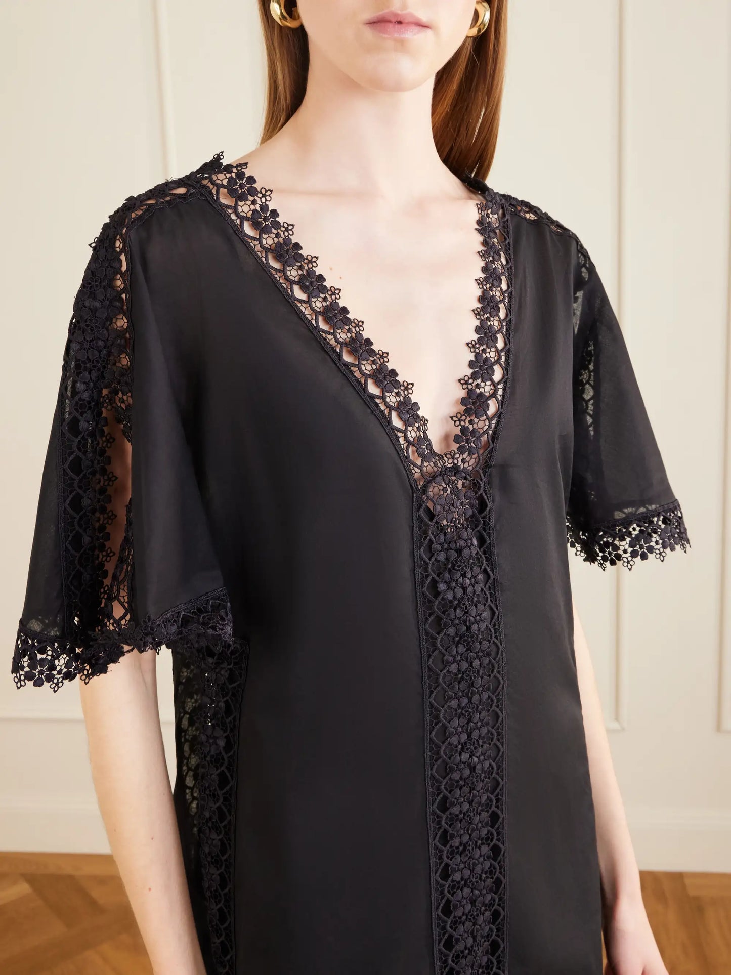 Embroidered Cotton-blend Cover-up