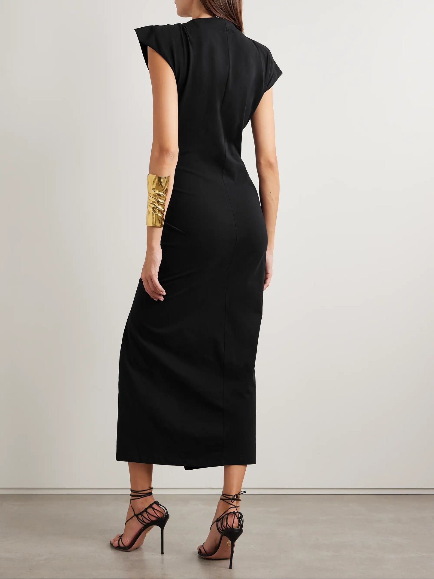 Nadela Gathered Cotton-jersey Midi Dress