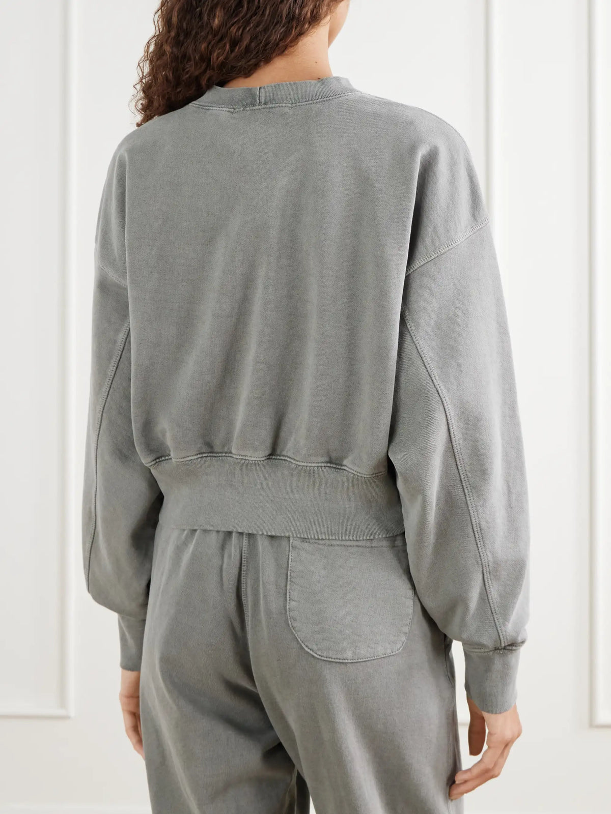 SLVRLAKE Cropped Cotton-jersey Sweatshirt