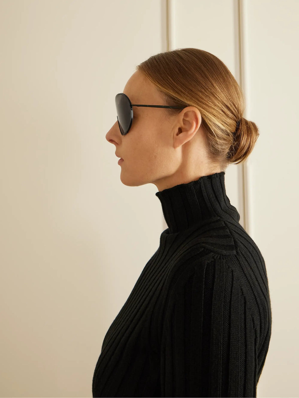 Mask Large Round-frame Metal Sunglasses