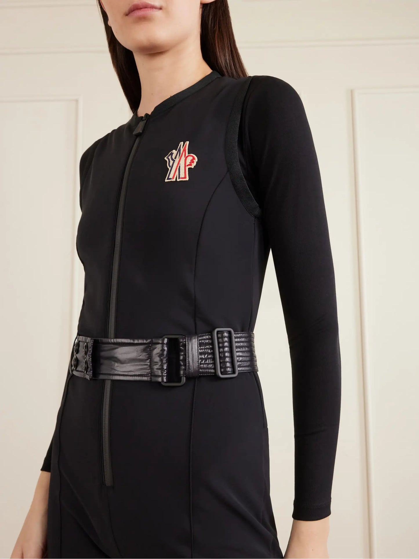 Shell-trimmed Belted Neoprene Ski Suit
