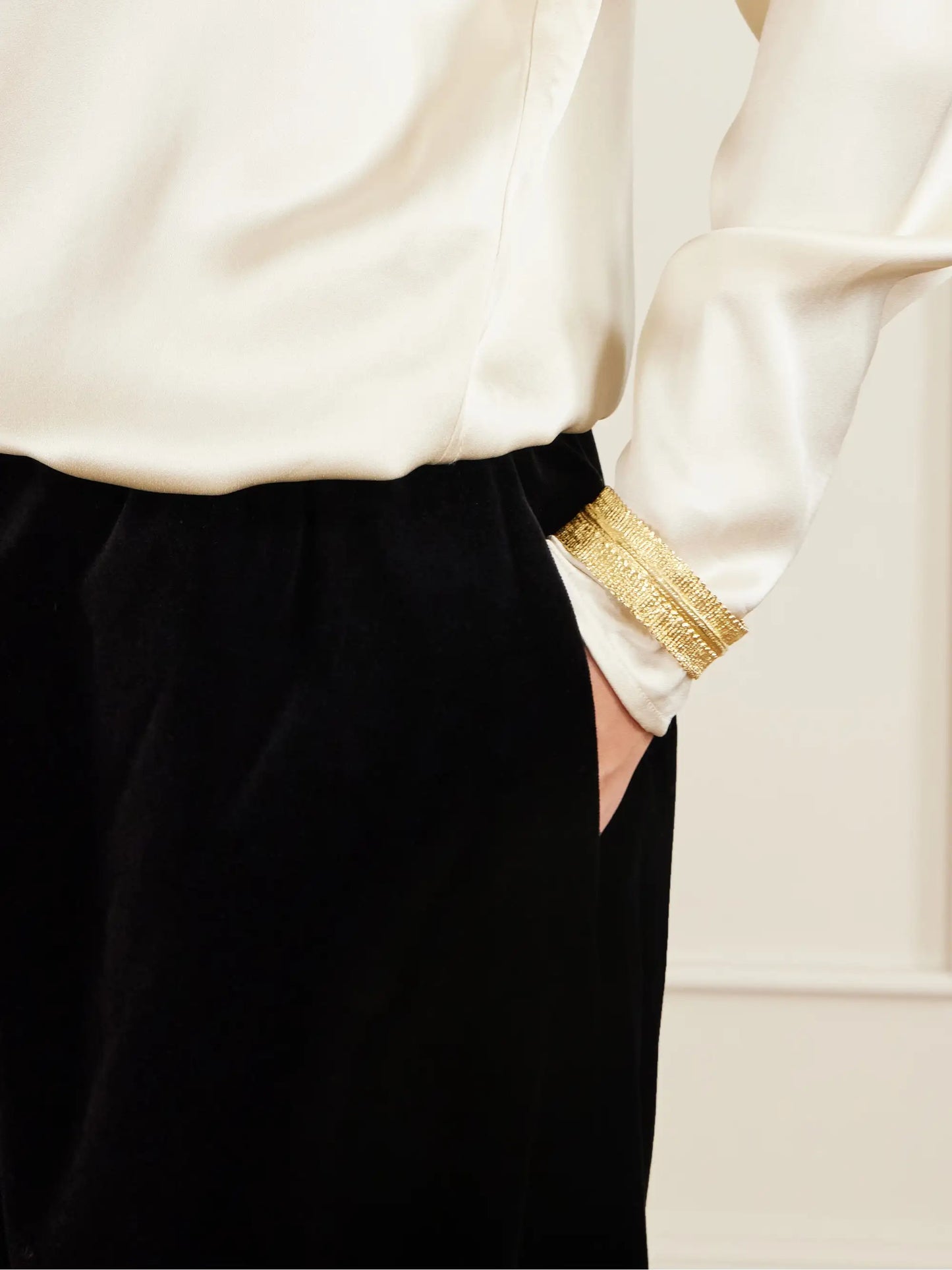 Cotton-velvet Pants
