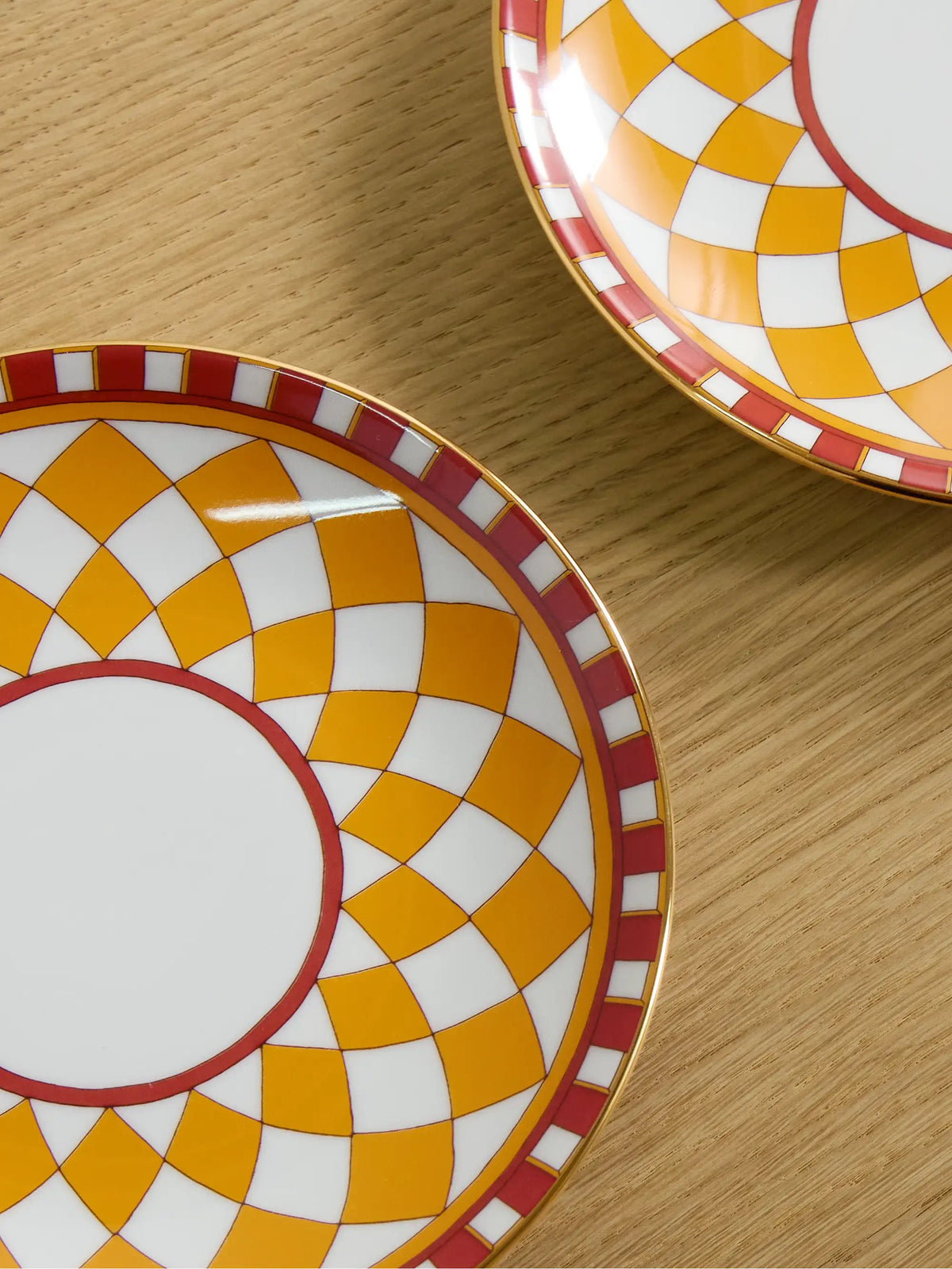 Set Of Two Gold-plated Porcelain Side Plates