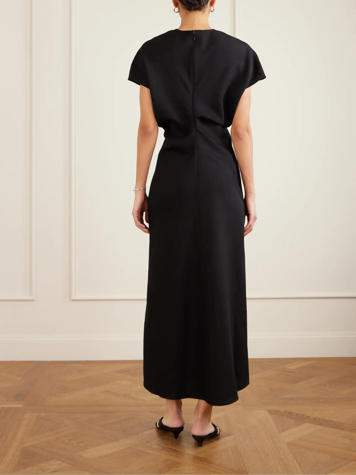 TOTEME Gathered Wool Maxi Dress